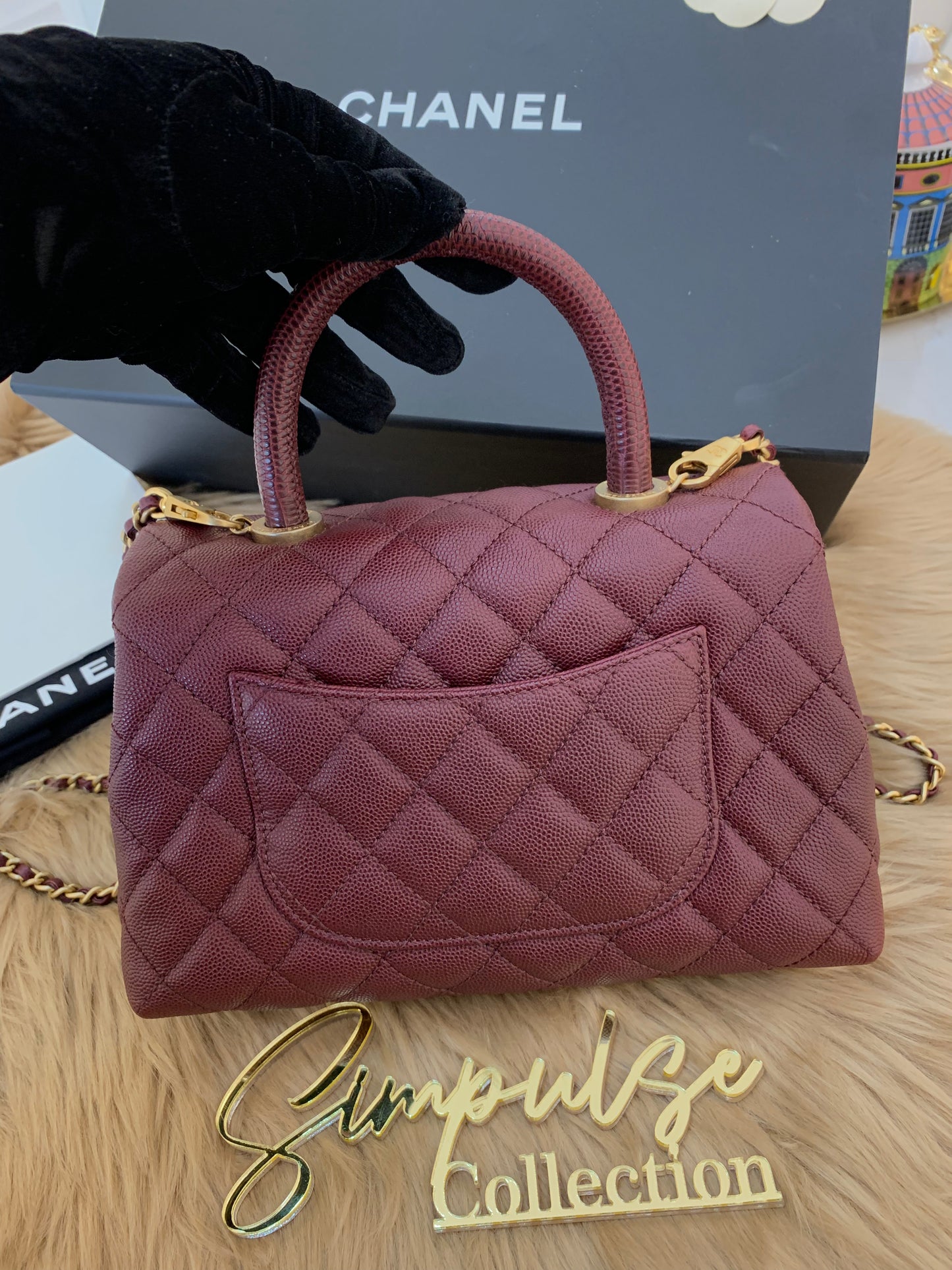C Coco Small in Burgandy