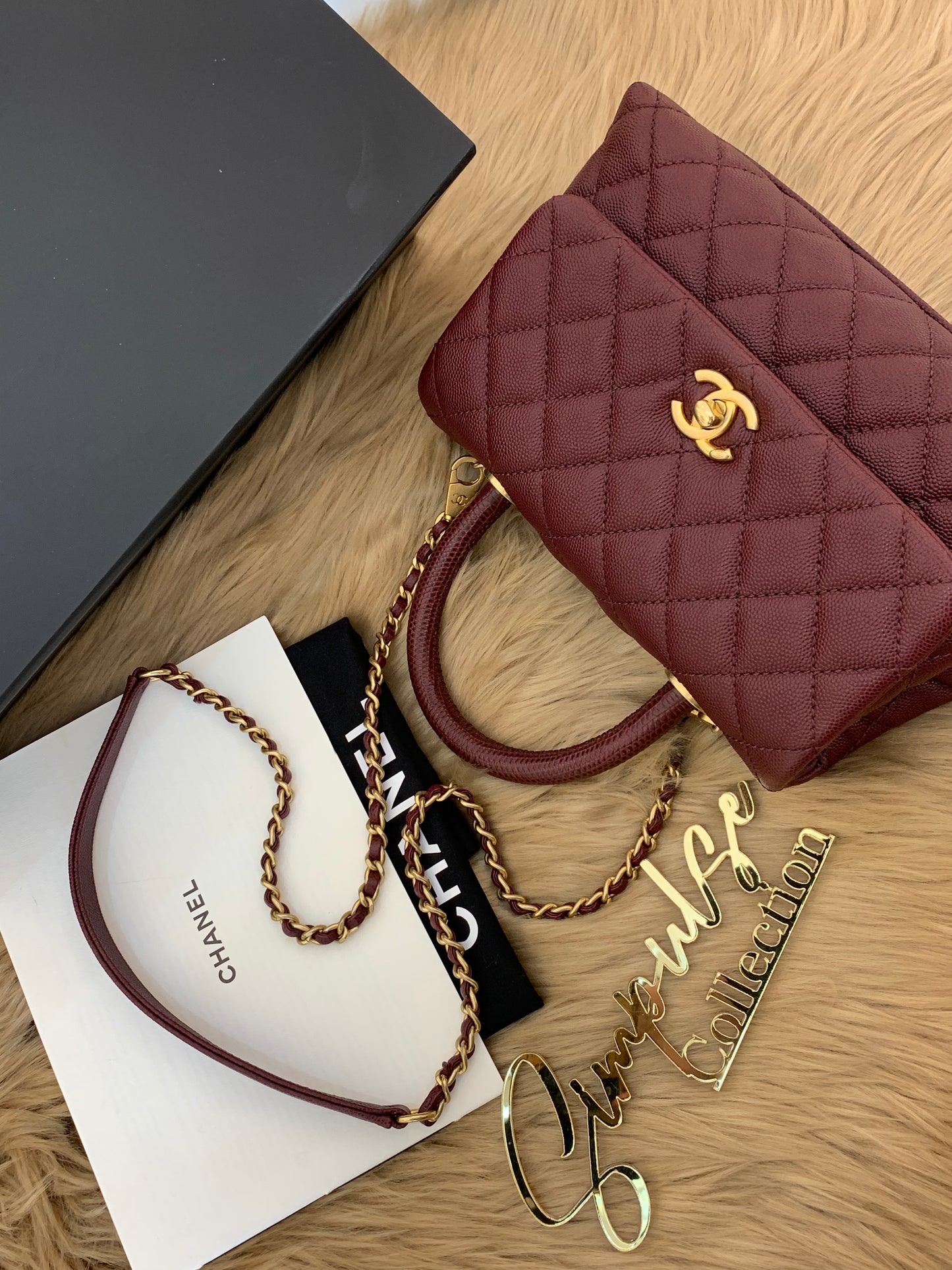 C Coco Small in Burgandy
