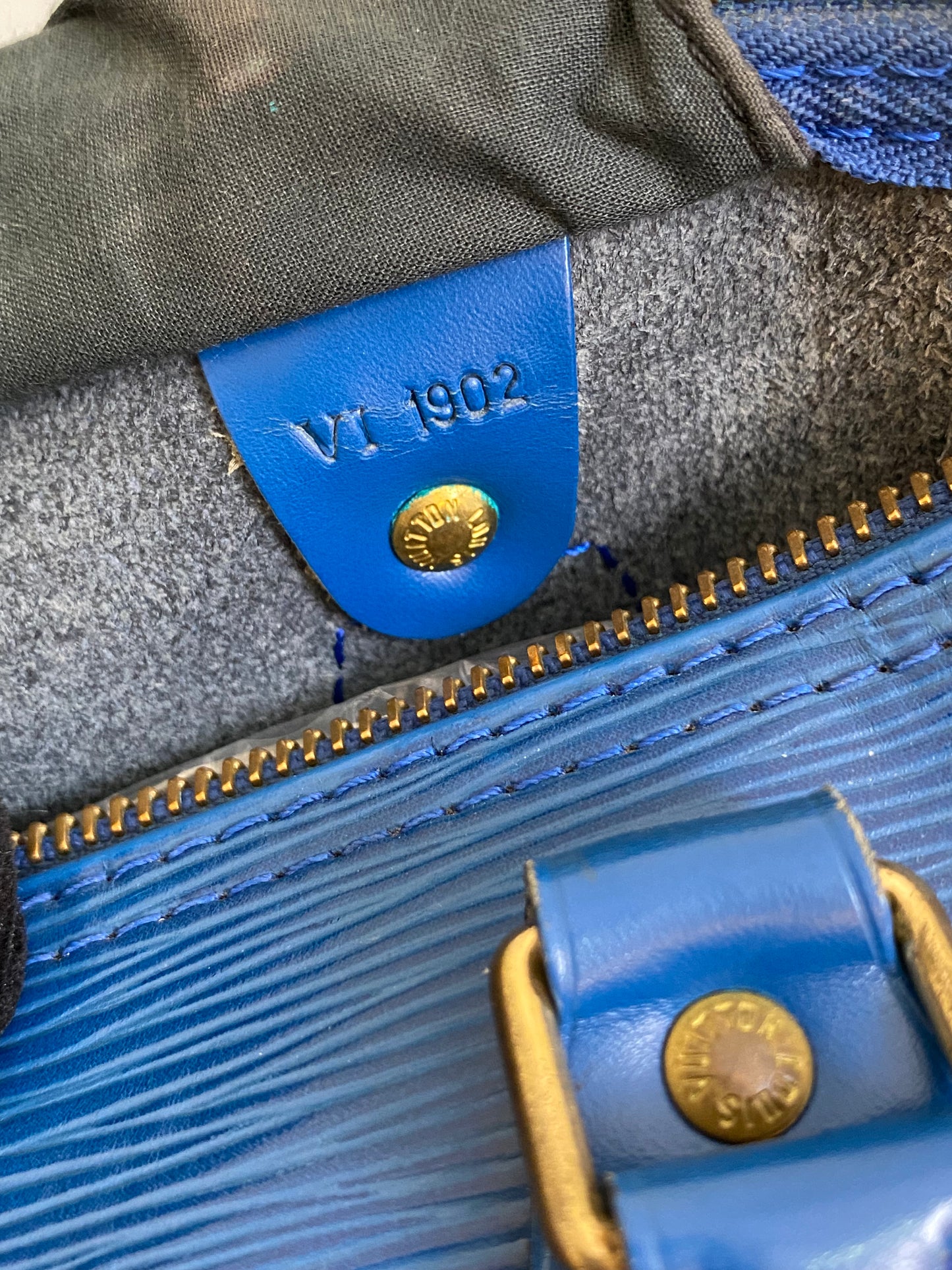 Louis Vuitton Epi Blue Speedy 30