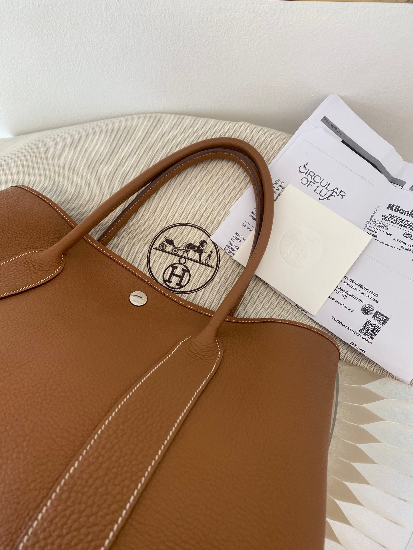 HERMES GPT 36 Gold Tan