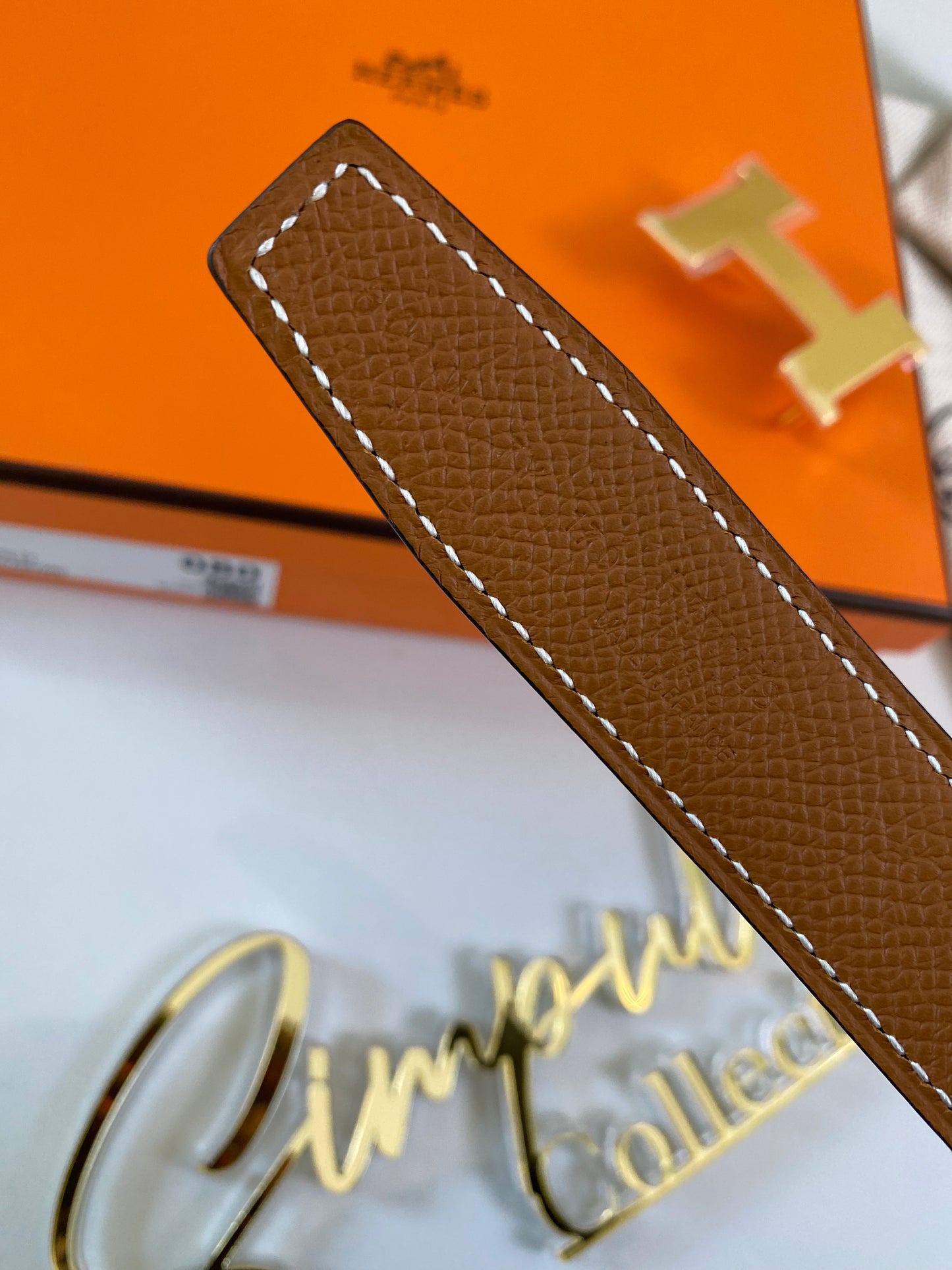 H Reversible Black/Gold Tan Belt