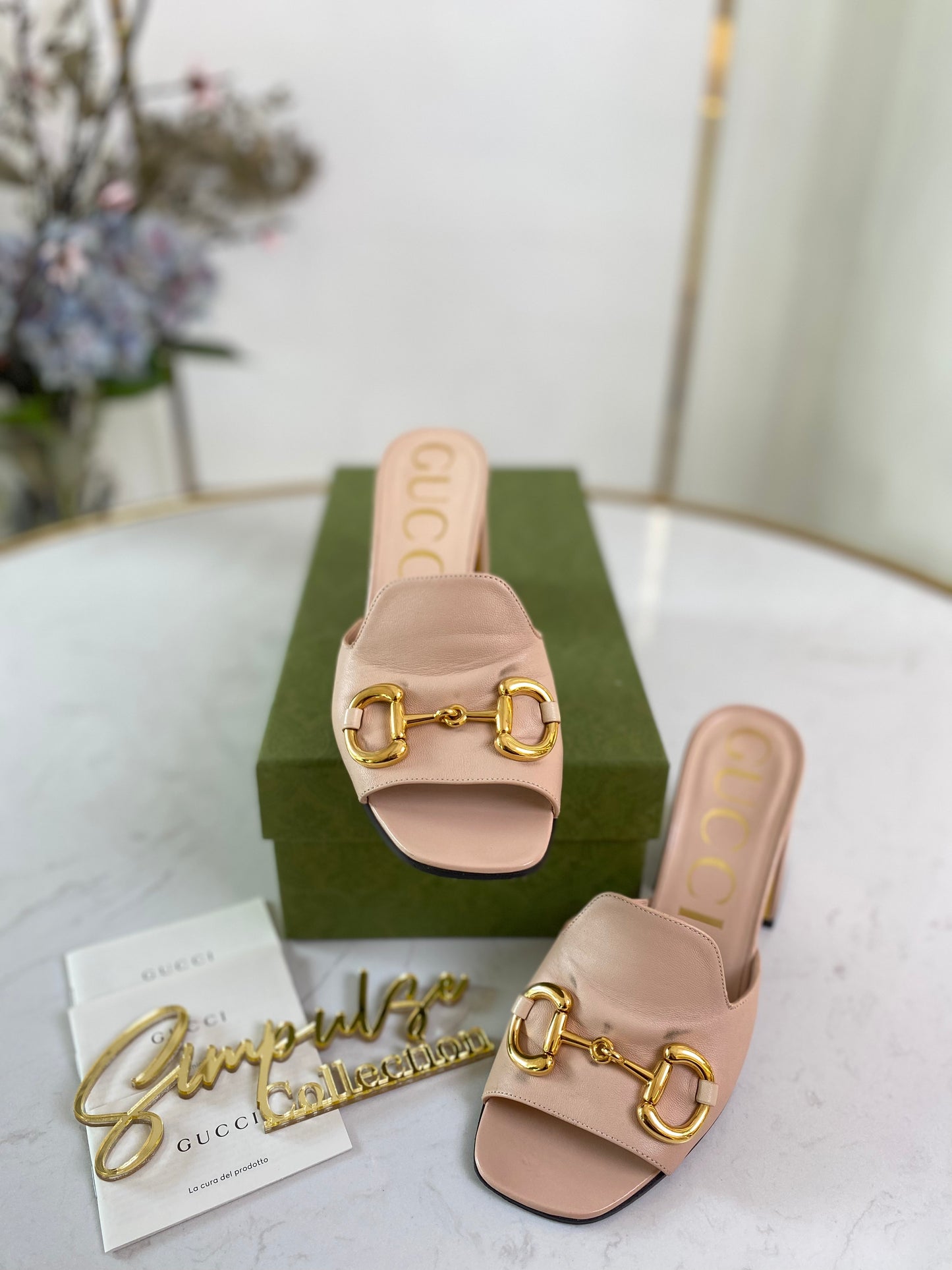 G Baby Horsebit Slide Sandal