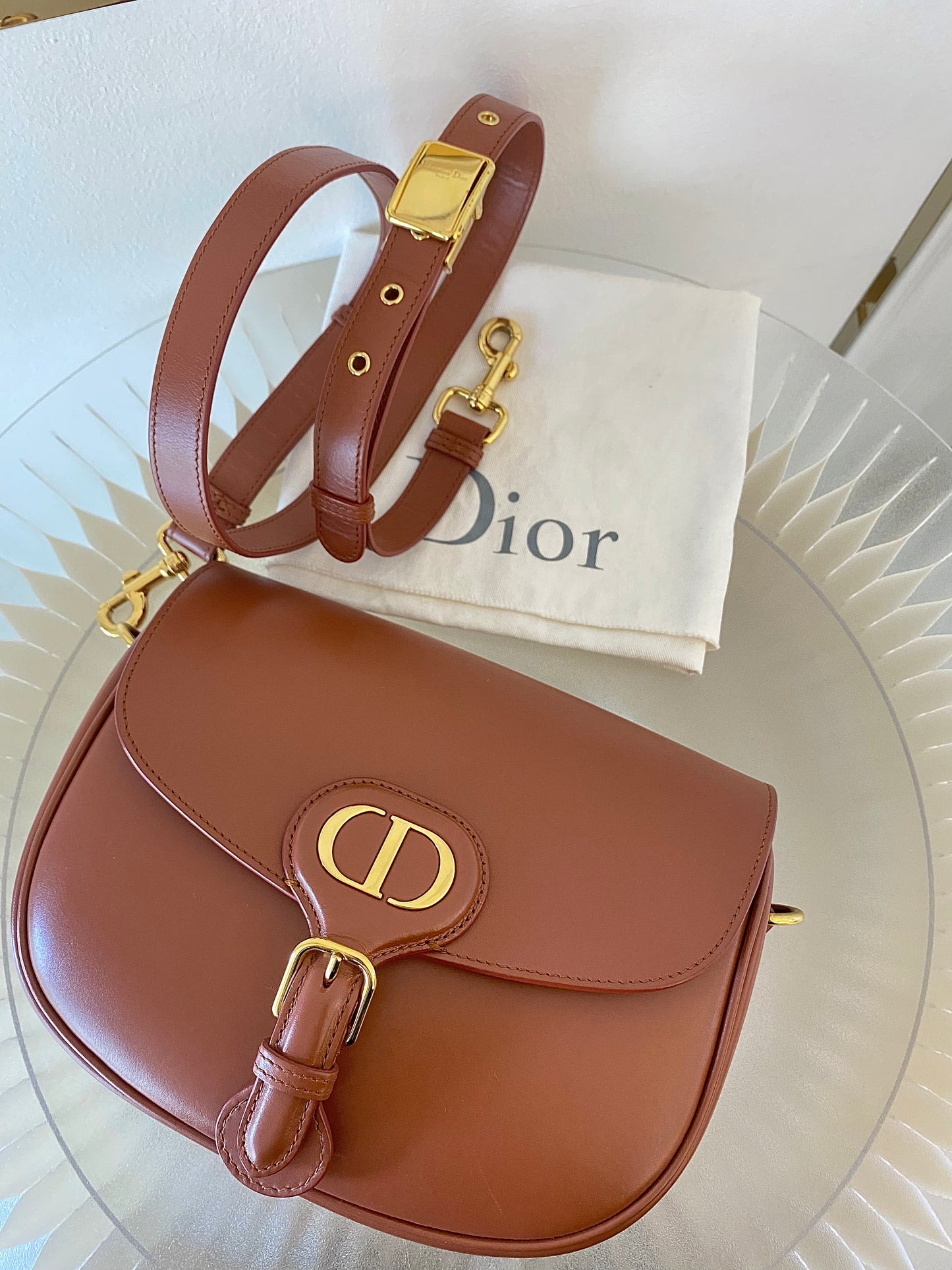 DIOR Bobby Medium in Caramel