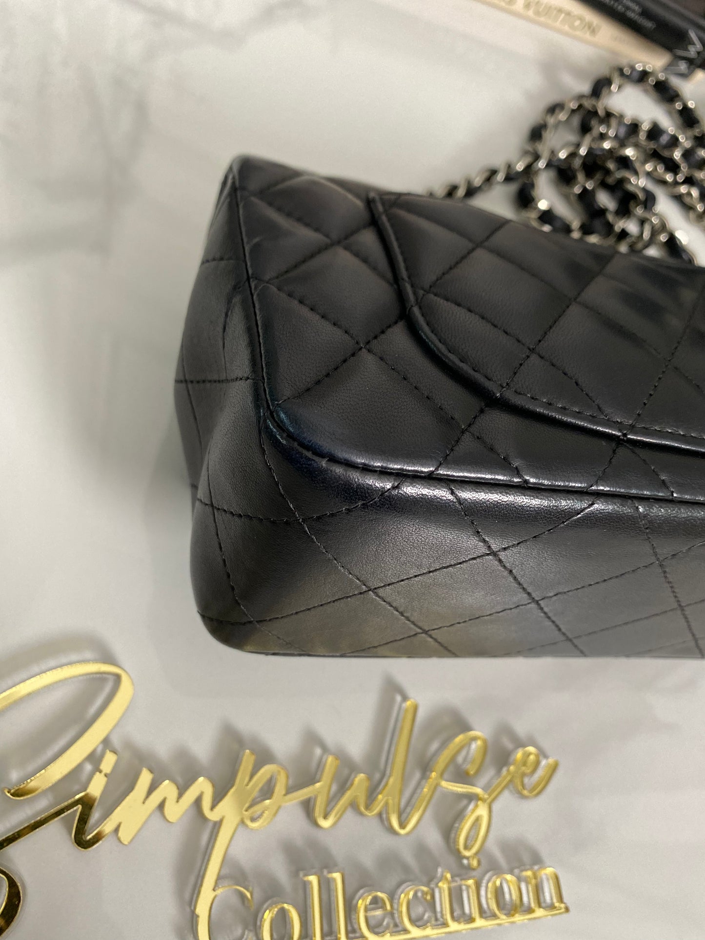 C Mini Rec Black in Lambskin Leather SHW