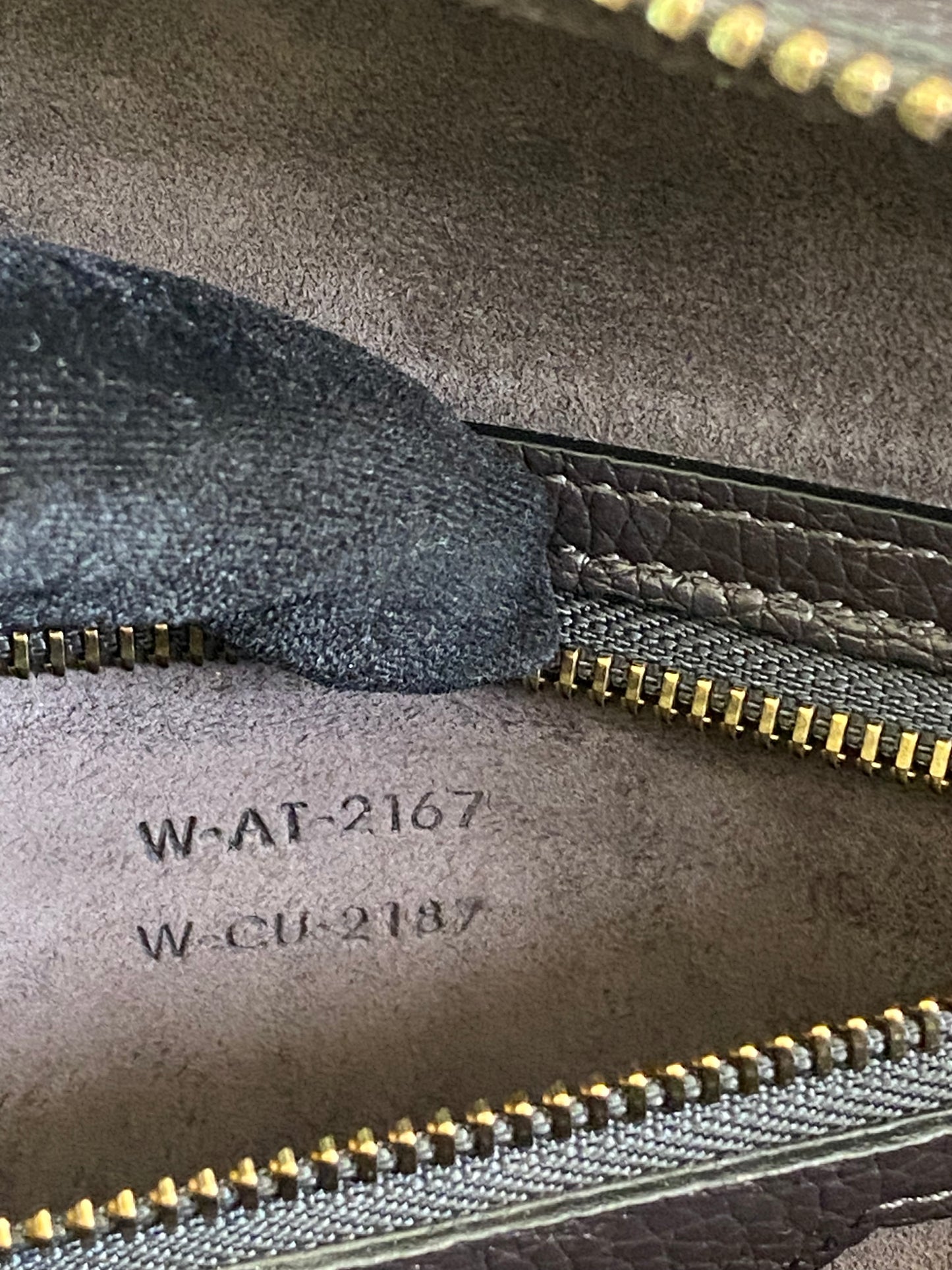 Micro Luggage Drummed Gray Leather