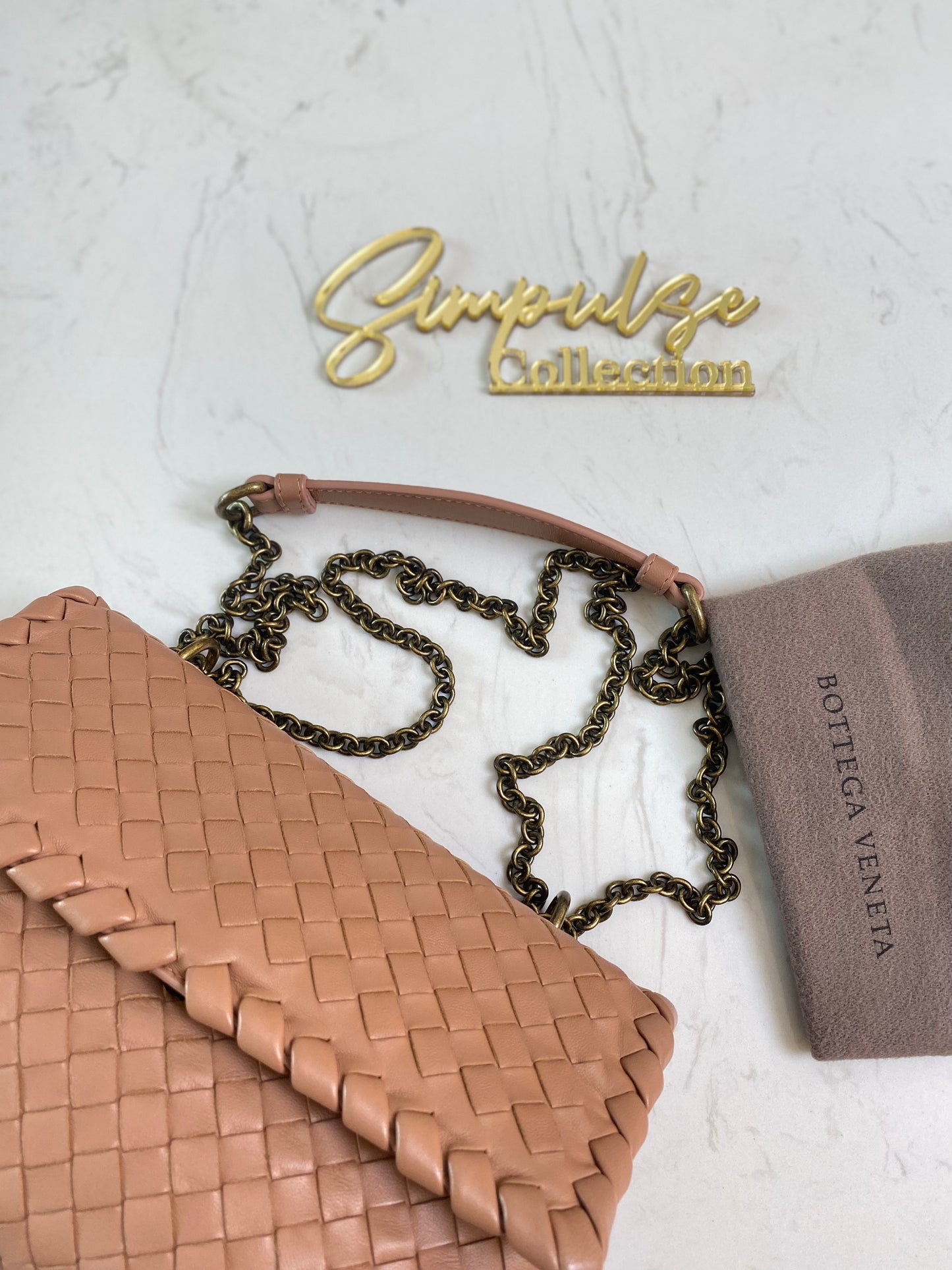 BV Nappa Intrecciato Baby Olimphia Shoulder Bag