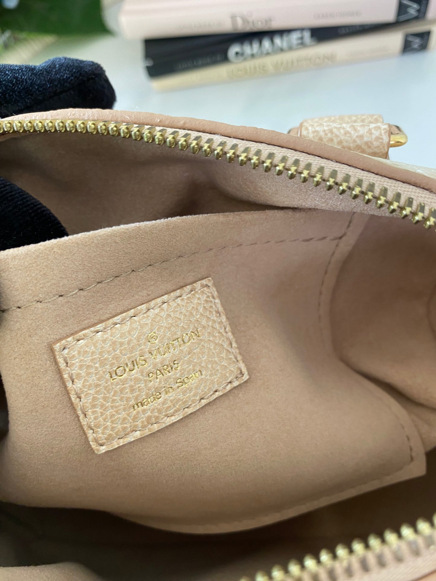 L V Speedy Bandouliere 20 Stardust Mono Empreinte Leather