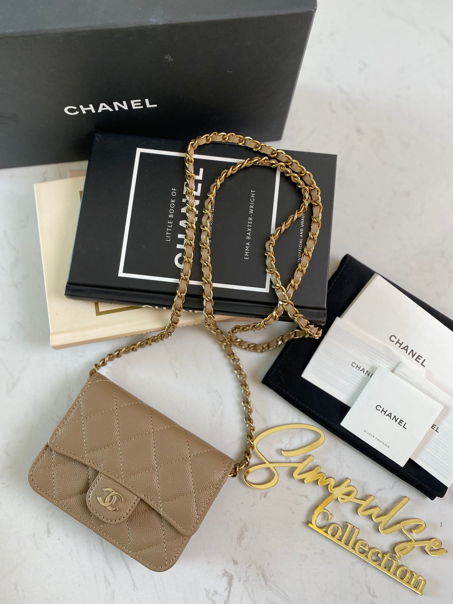Chanel Mini Woc GHW NUDE