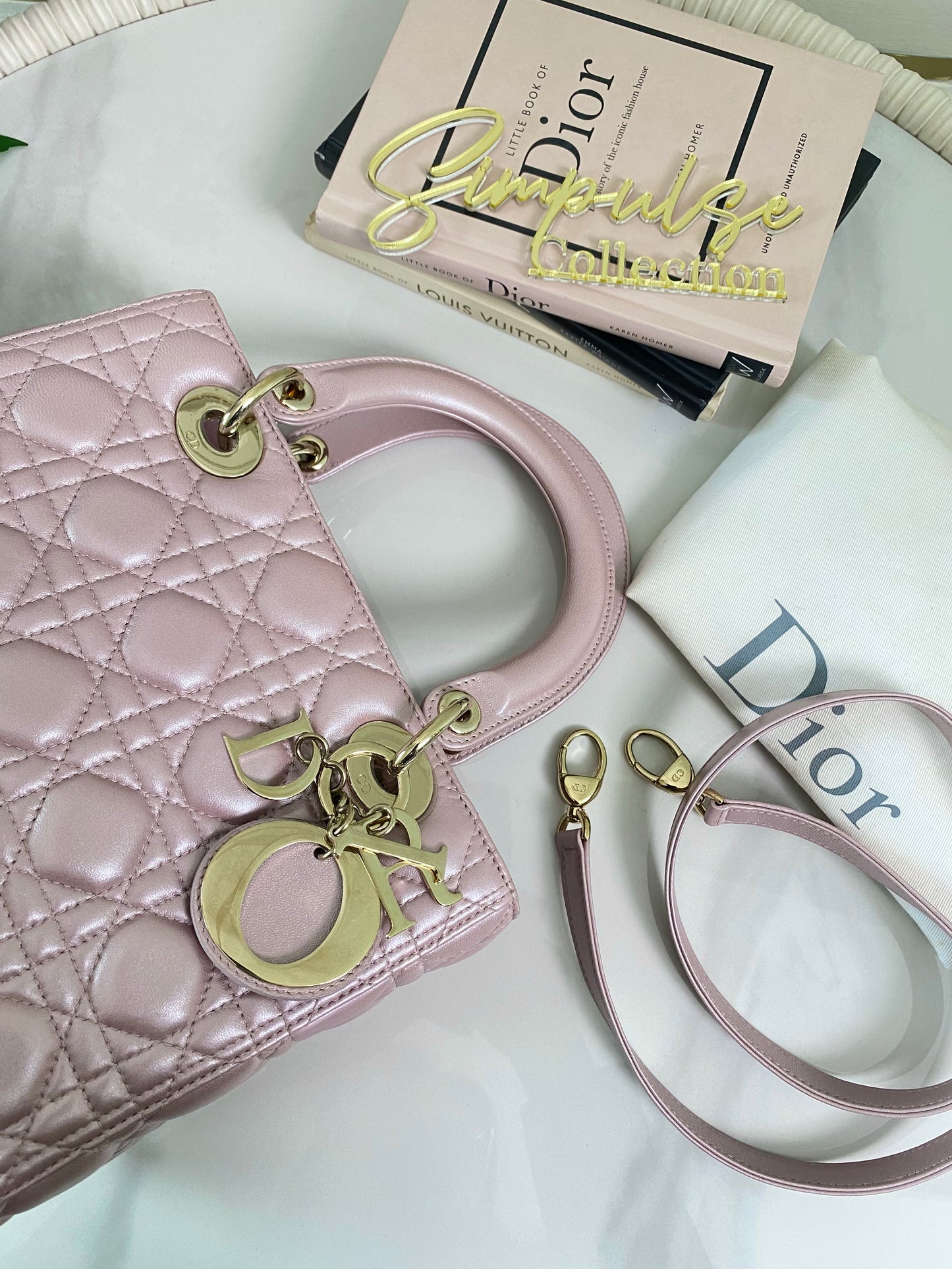 Dior Lady D Pearl Lotus Pink Medium