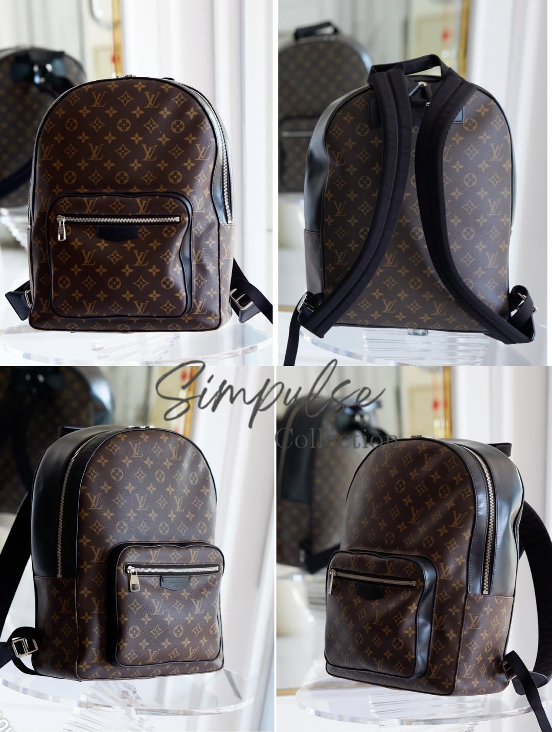 Louis Vuitton Josh Backpack Monogram Macassar