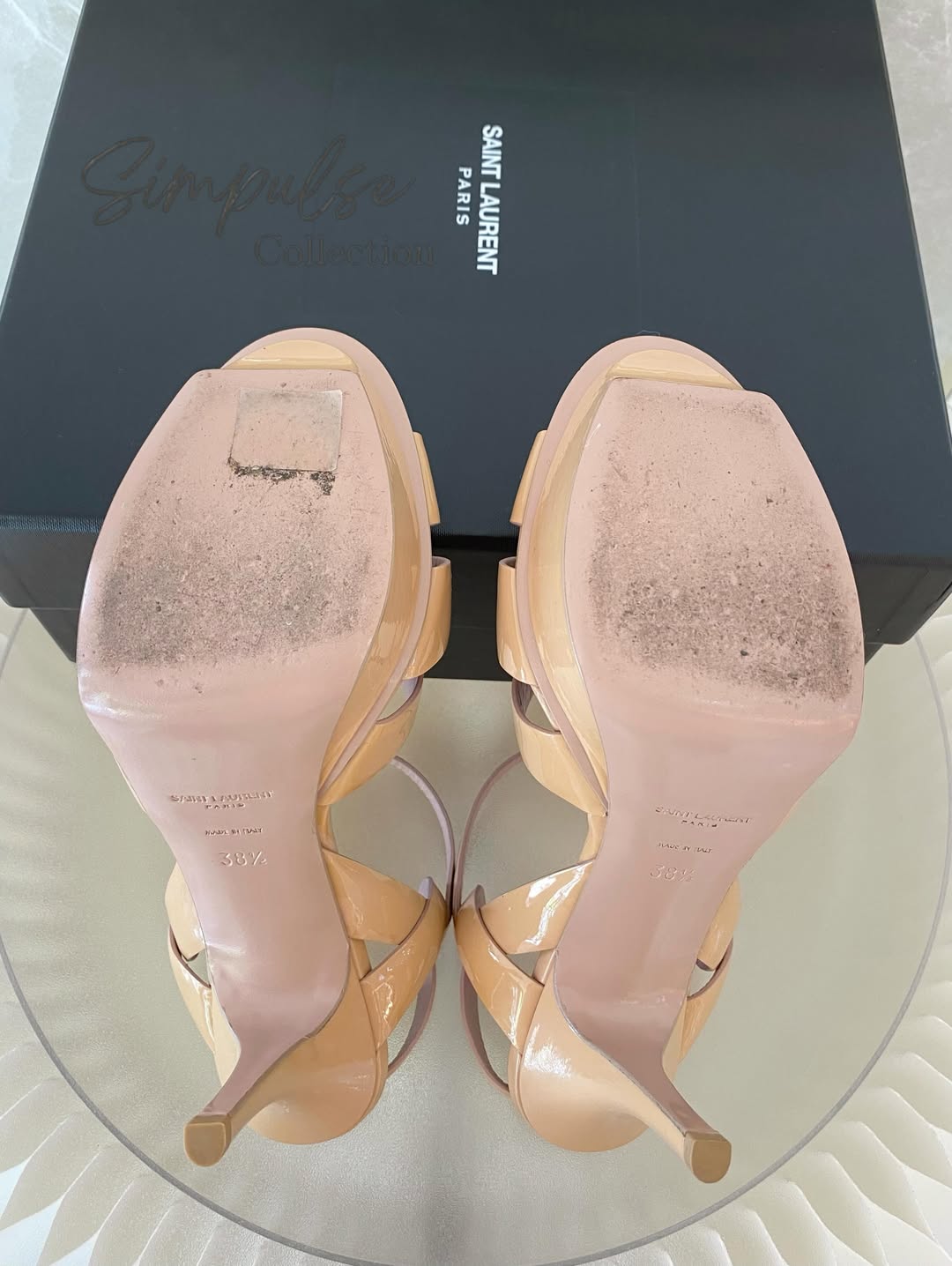 Yves Saint Laurent Tribute Patent Nude Heels