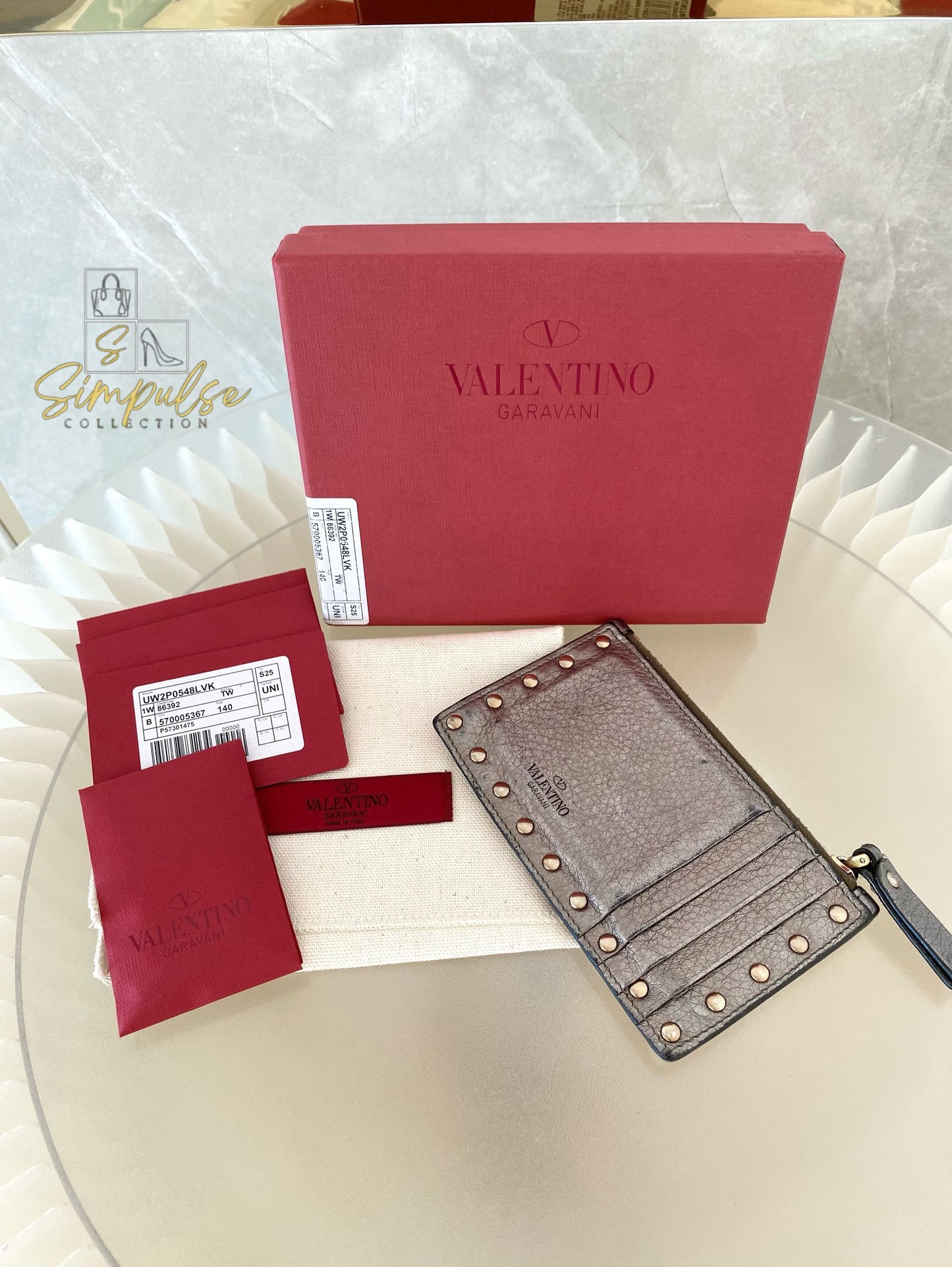 Valentino Garavani Metallic Card Holder