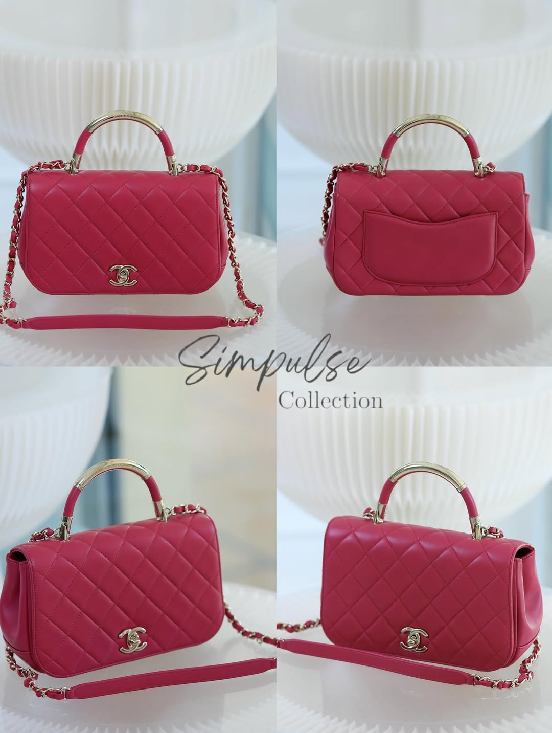 Chanel Small Lambskin Carry Chic Flap