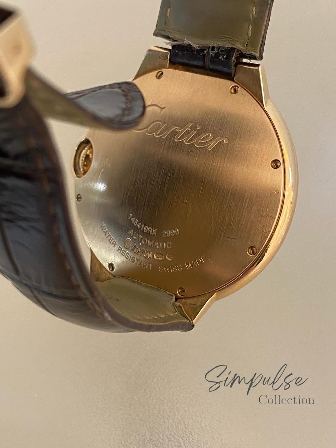 Cartier Ballon Bleu RG Leather Strp
