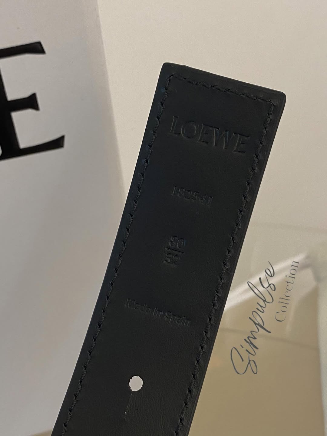 LOEWE Anagram Reversible Smooth Calf Leather Belt