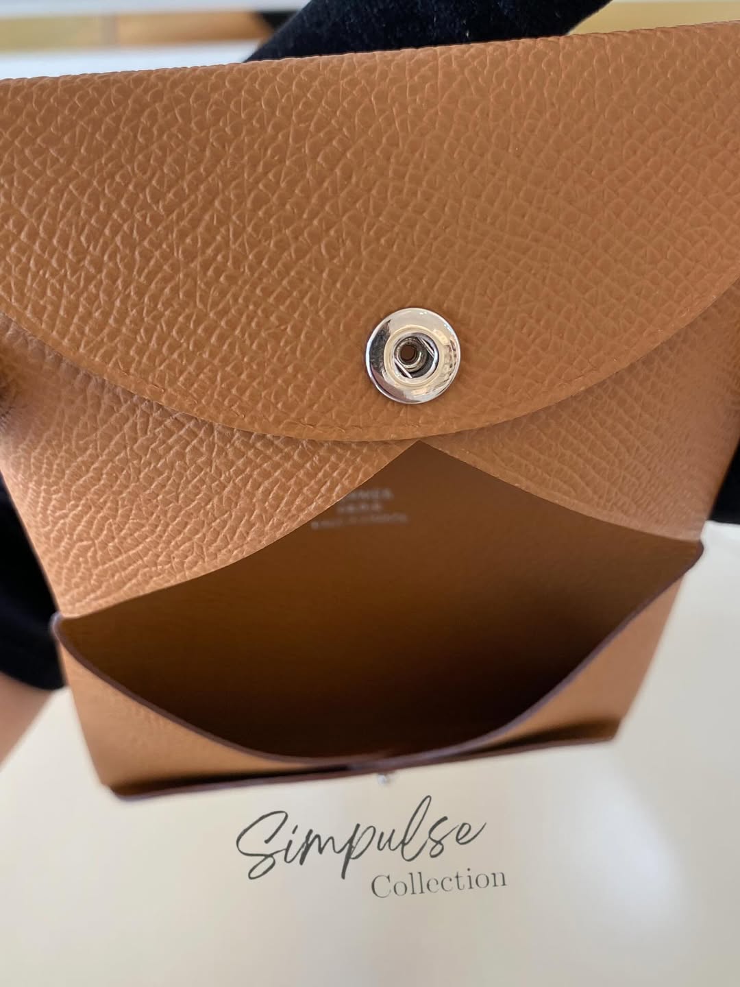 HERMES Calvi Gold Cardholder in Epsom Leather
