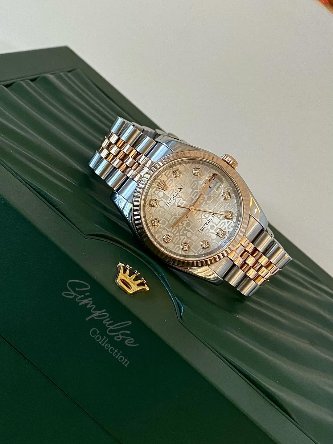 ROLEX Datejust 36mm Two Tone RG Anniversary Dial w/ DiA