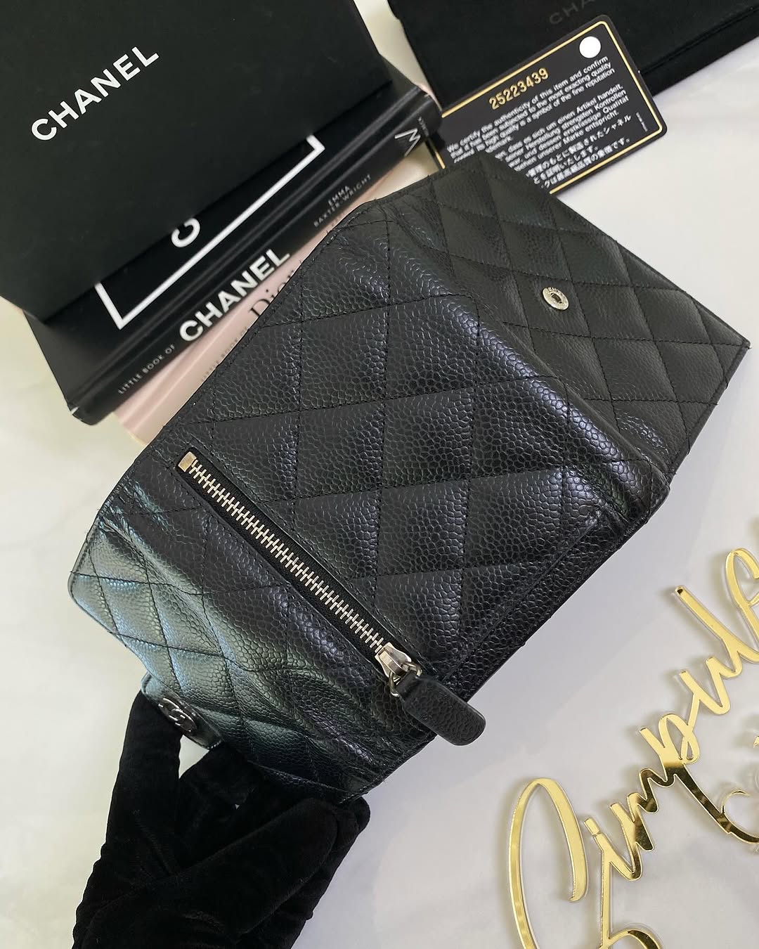 Chanel Classic Quilted Caviar Flap Wallet