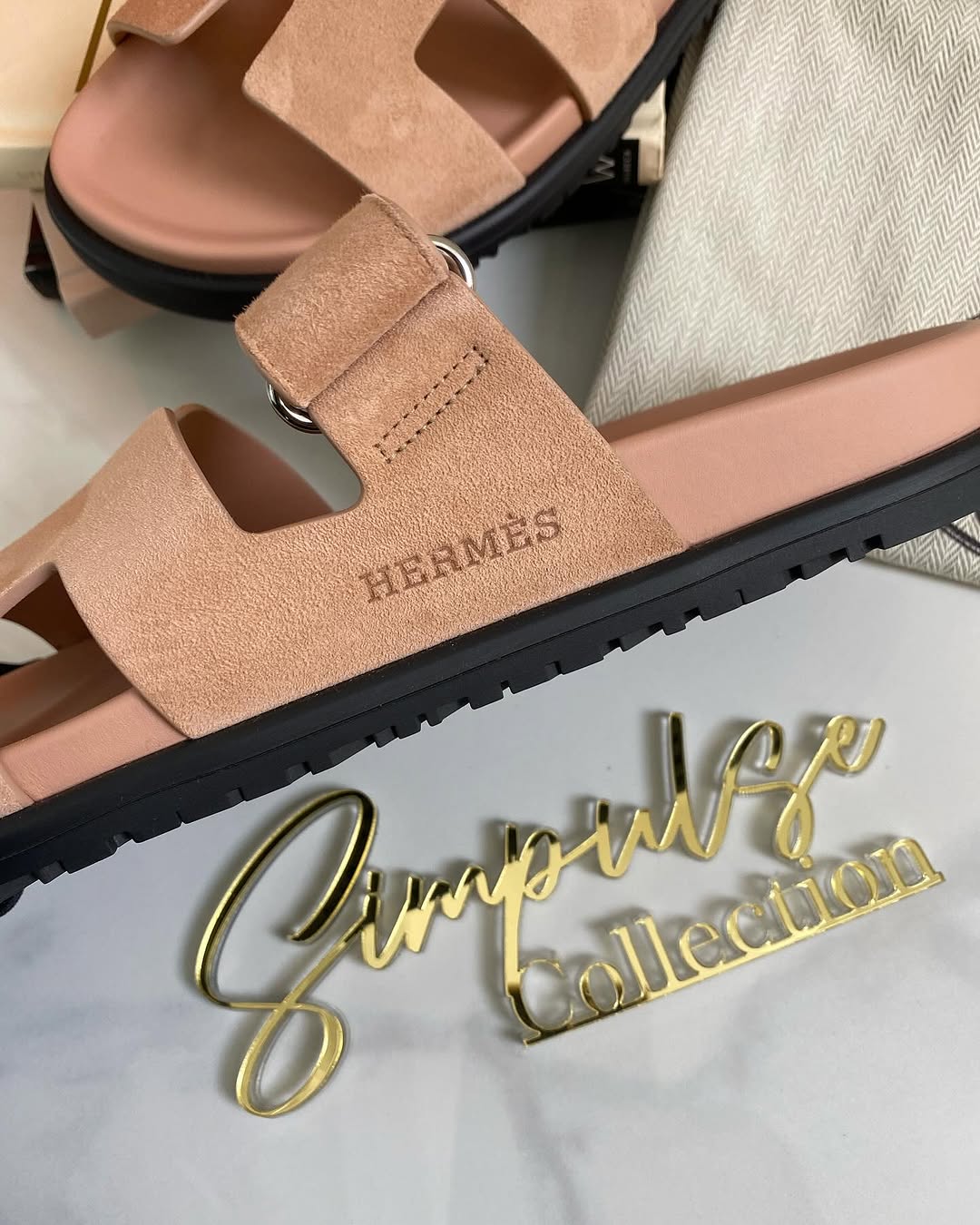 H Chypre Pink Nude Suede