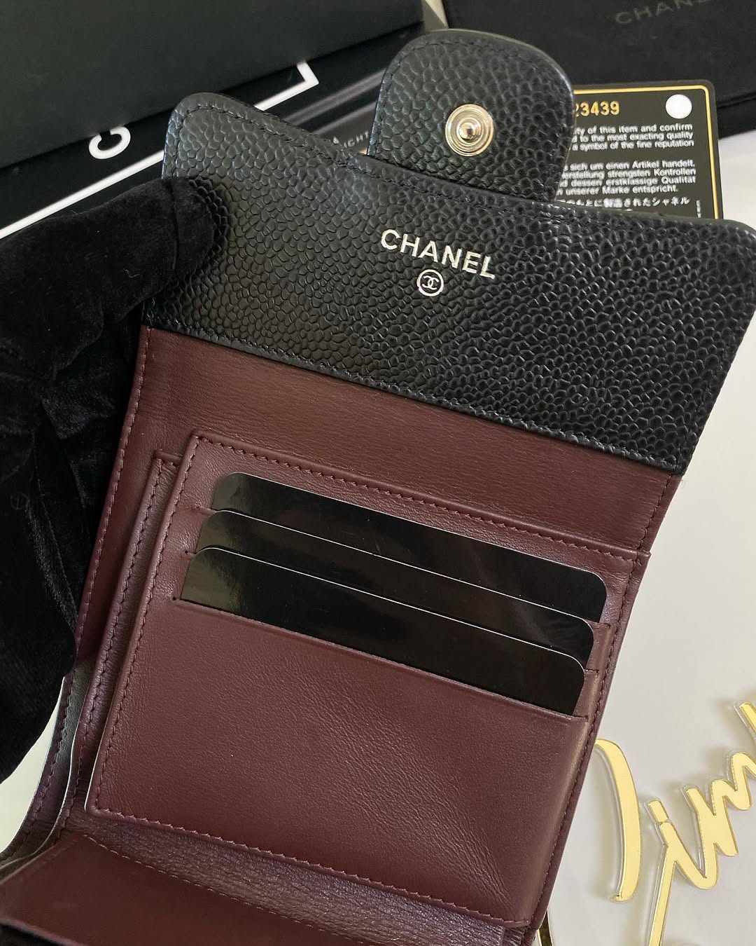 Chanel Classic Quilted Caviar Flap Wallet