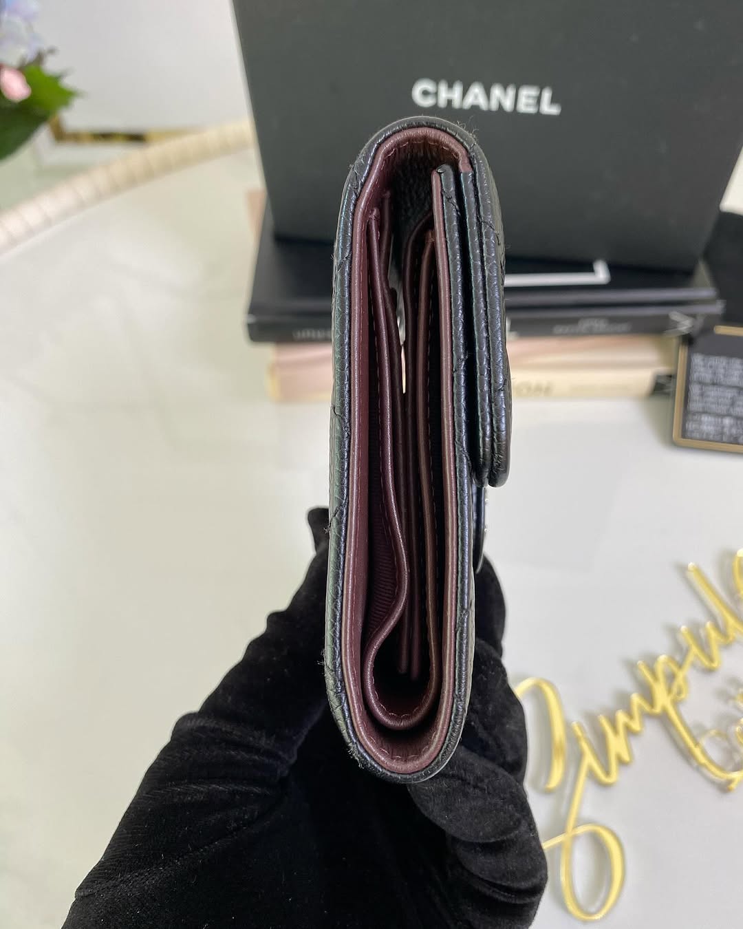 Chanel Classic Quilted Caviar Flap Wallet