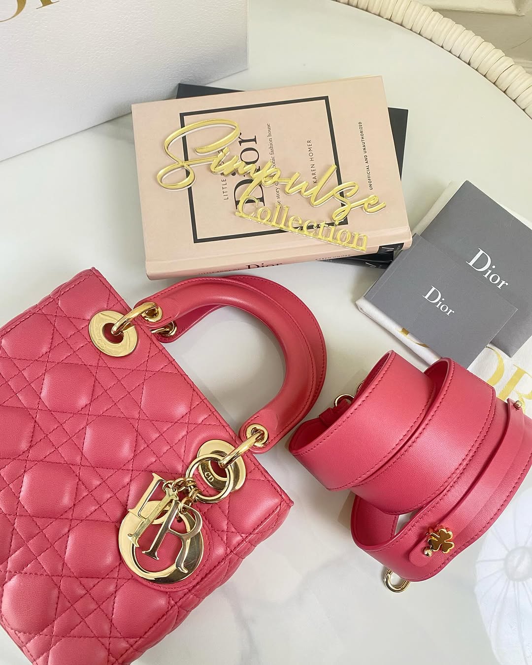 Dior Lady D Small Pink w/ ABC Strap