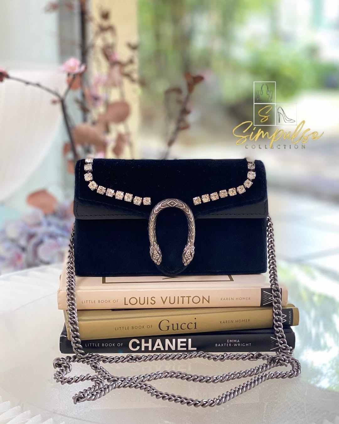 Gucci Dionysus Velvet Crystal Super Mini Black