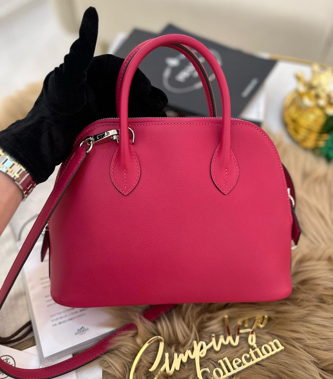 Bolide 25 Framboise Evercolor Leather