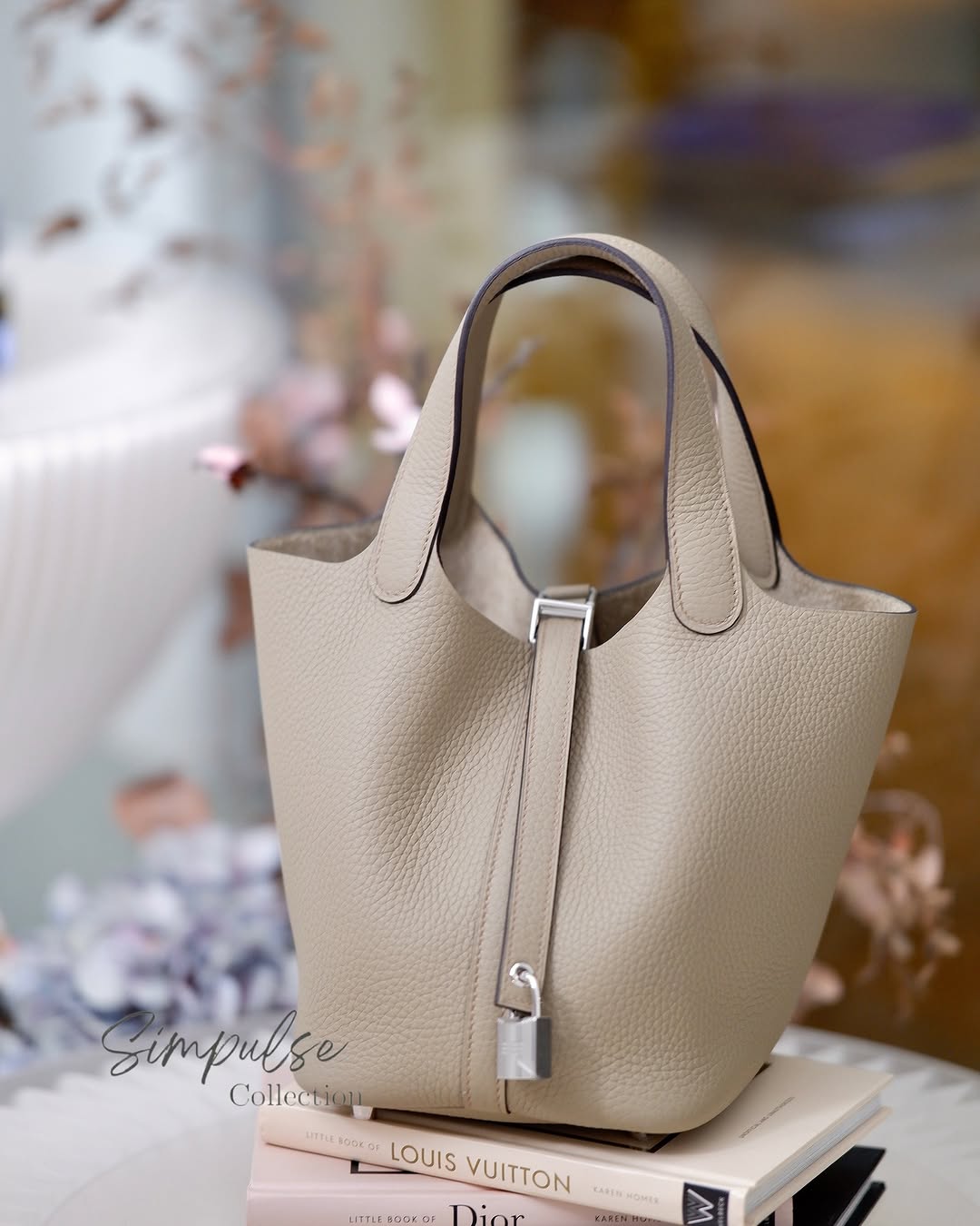 Hermes Pico Lock 18 Beige Marfa