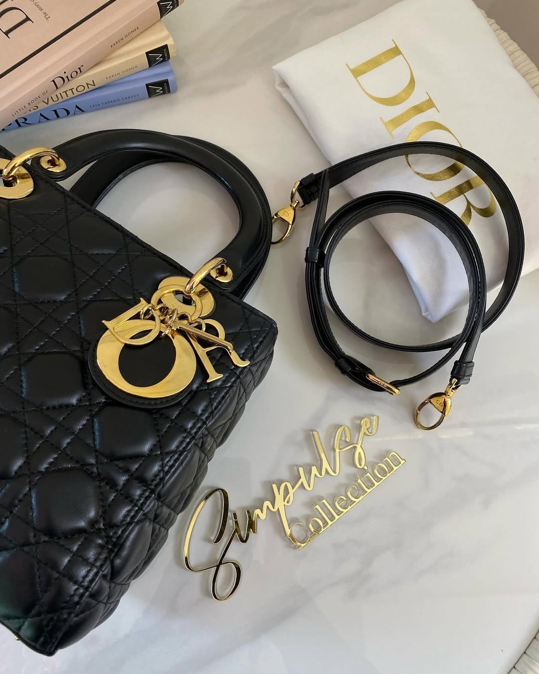 Lady D Medium Black GHW