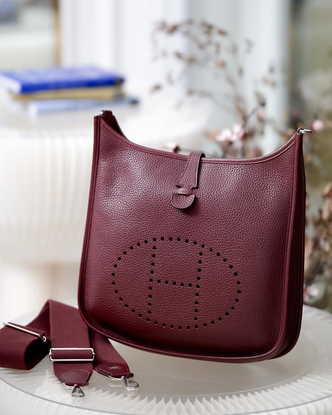 Hermes Evelyne PM3 Burgundy
