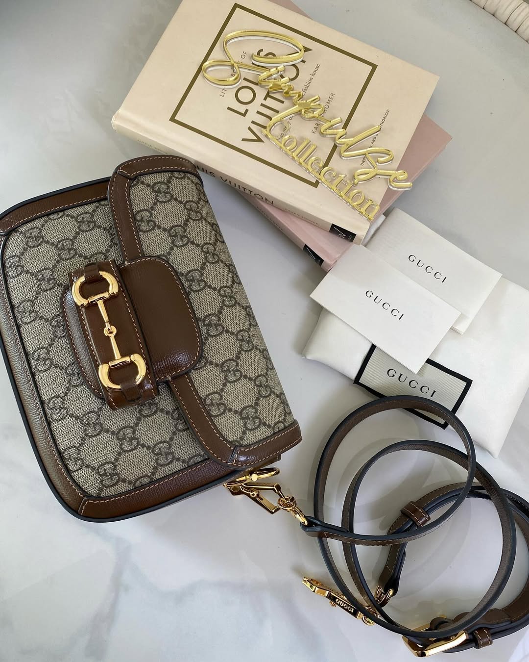 G Small 1955 Horsebit Shoulder Bag