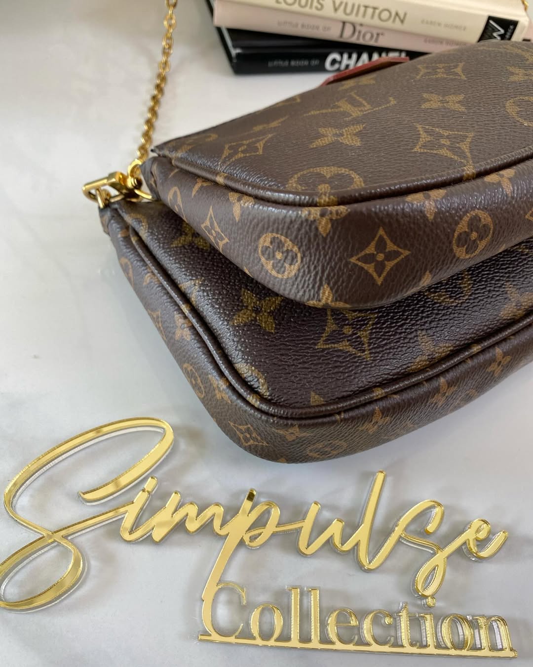 L V Multi pochette Monogram Army Green Strap