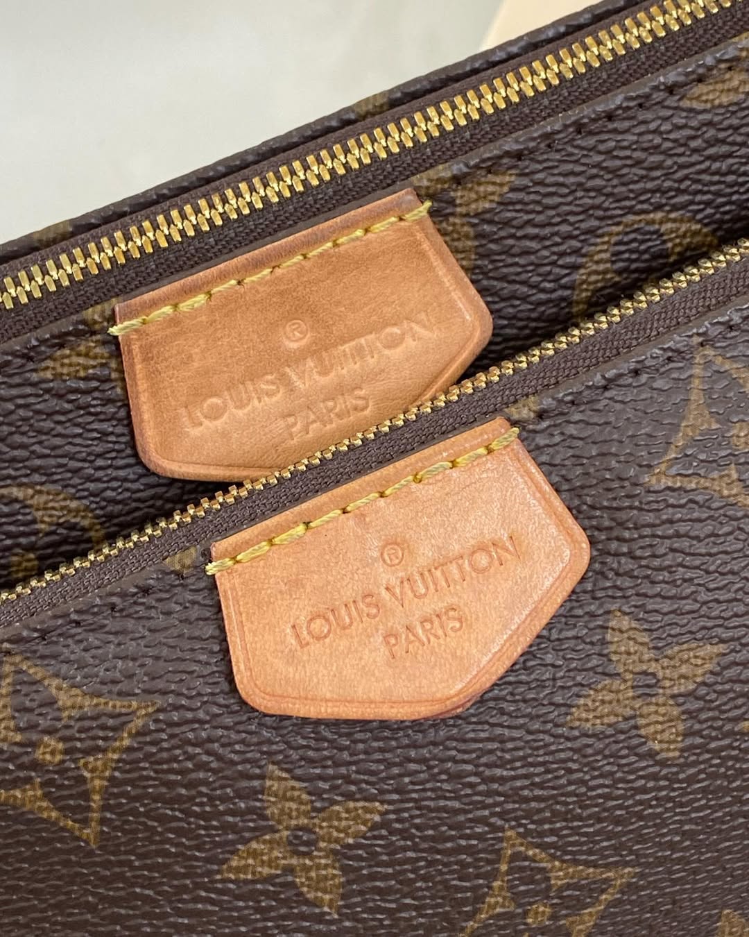 L V Multi pochette Monogram Army Green Strap