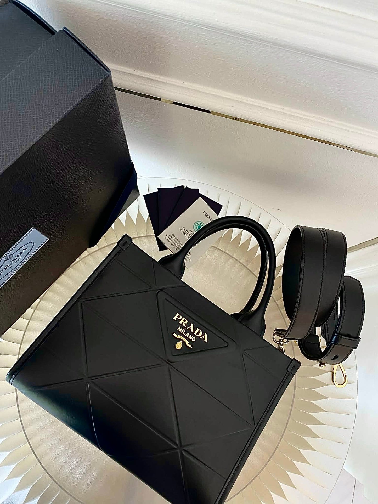 PRADA Black Symbole Small Leather Bag