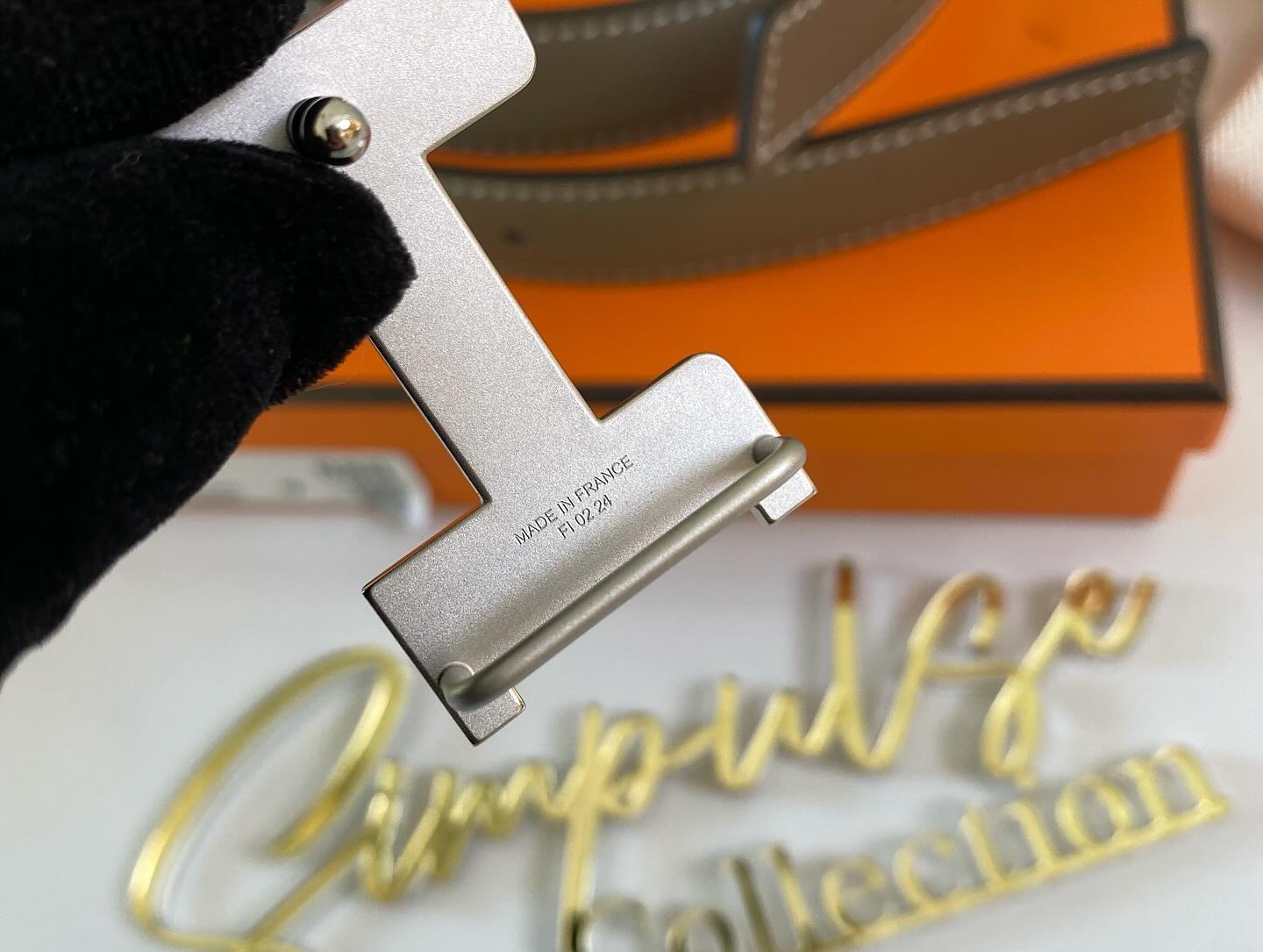 Hermes Reversible Etoupe/White Belt