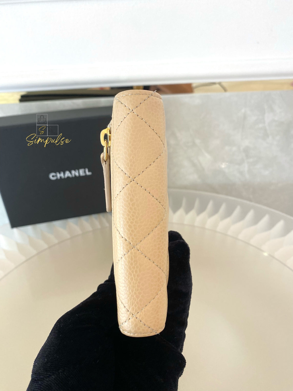 Chanel Trifold Beige Claire