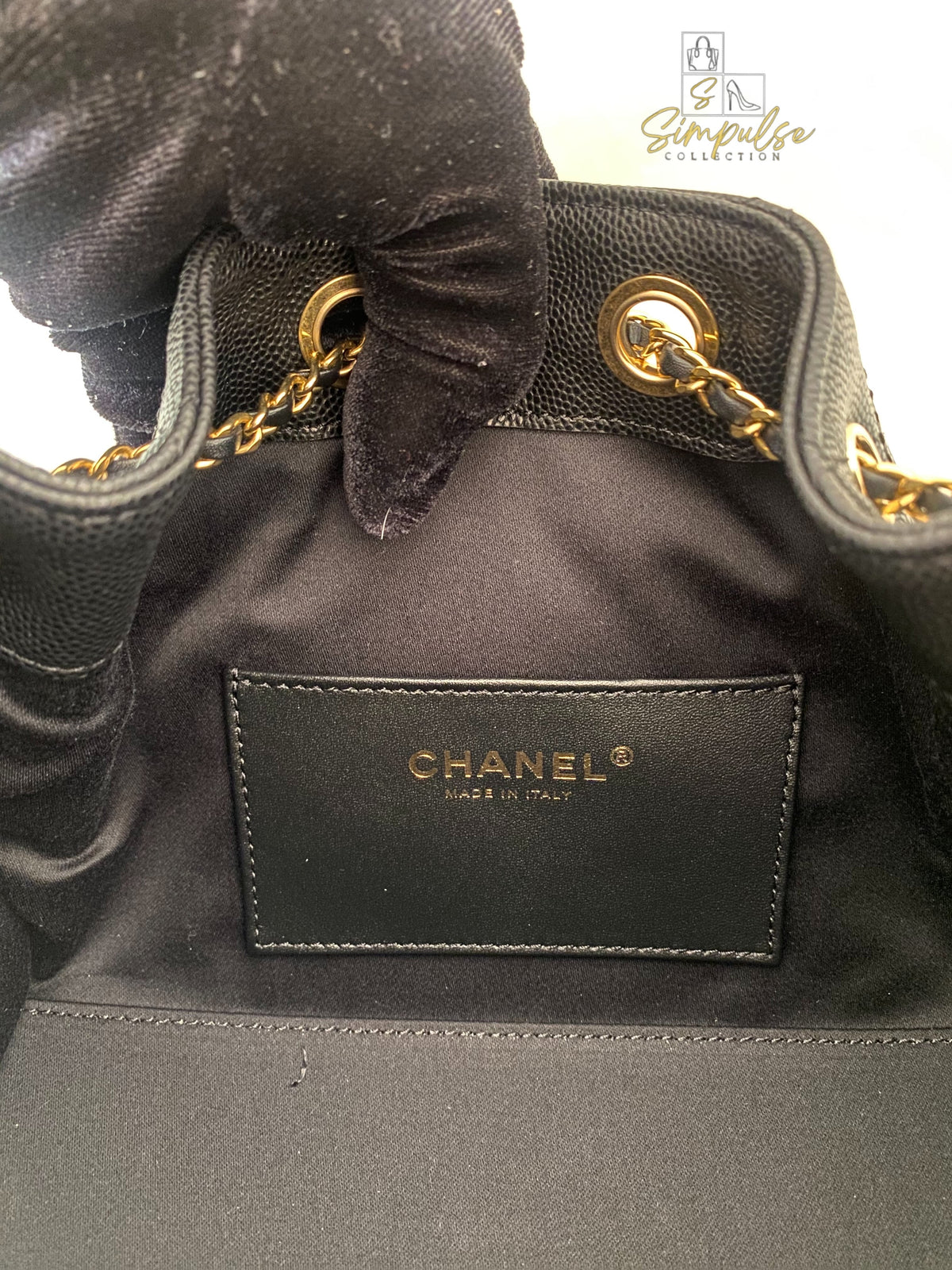 CHANEL C25 MINI CAVIAR BLACK GHW