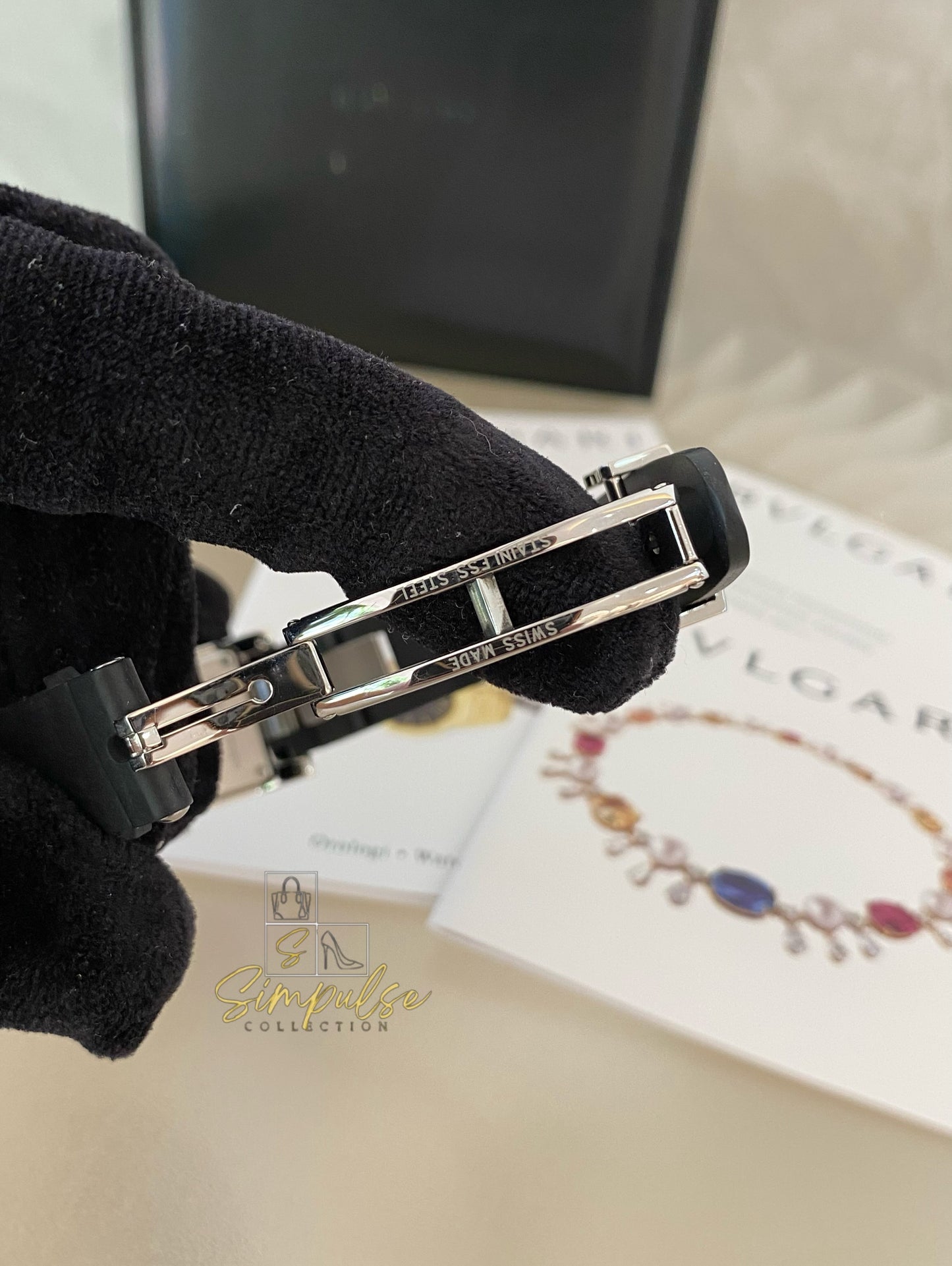 Bvlgari Rettangolo Black Dial