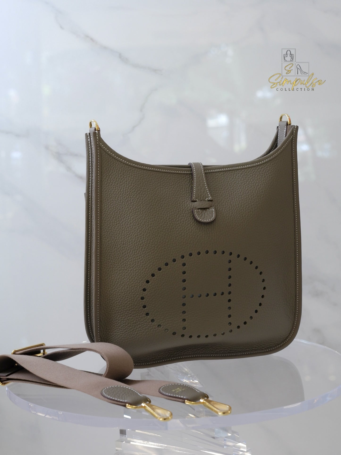 HERMES EVELYNE PM3 CLEMENCE ETOUPE