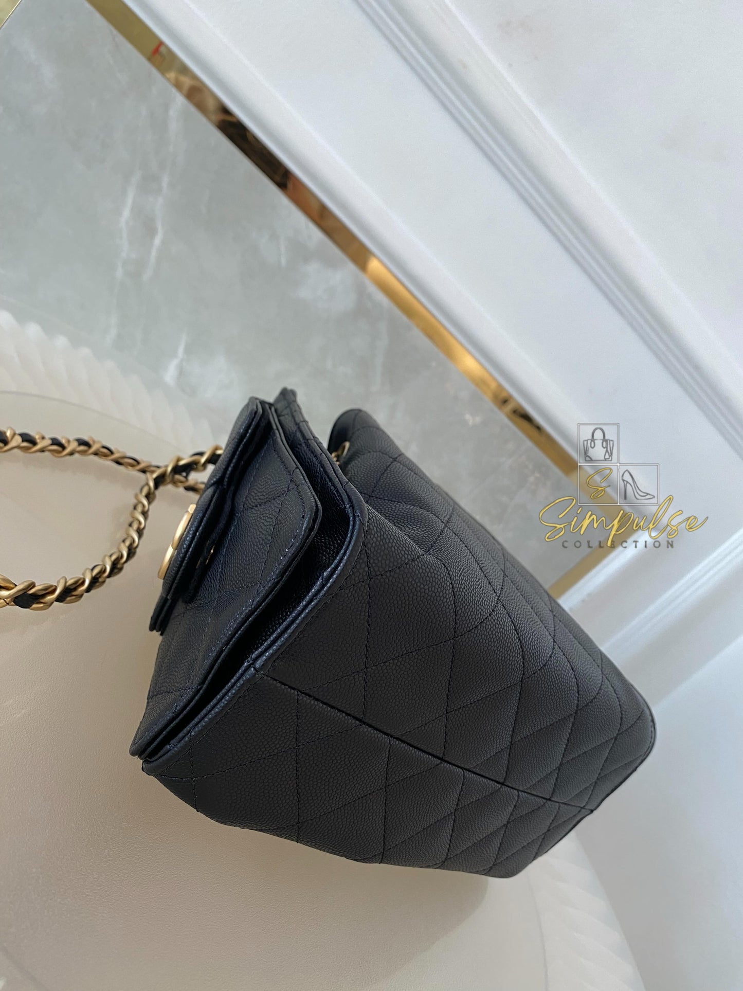Chanel C25 Mini Black Caviar GHW