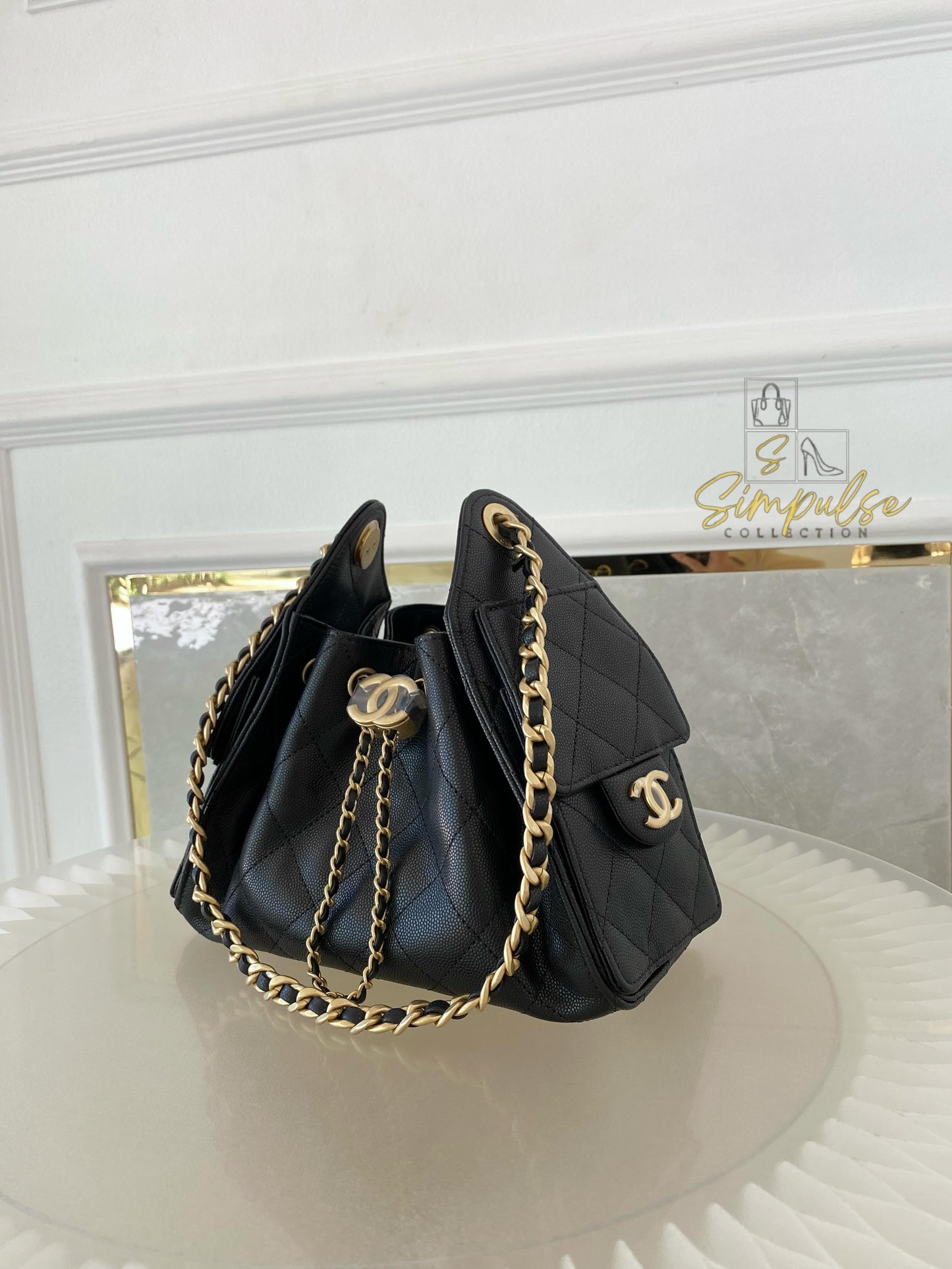 Chanel C25 Mini Black Caviar GHW
