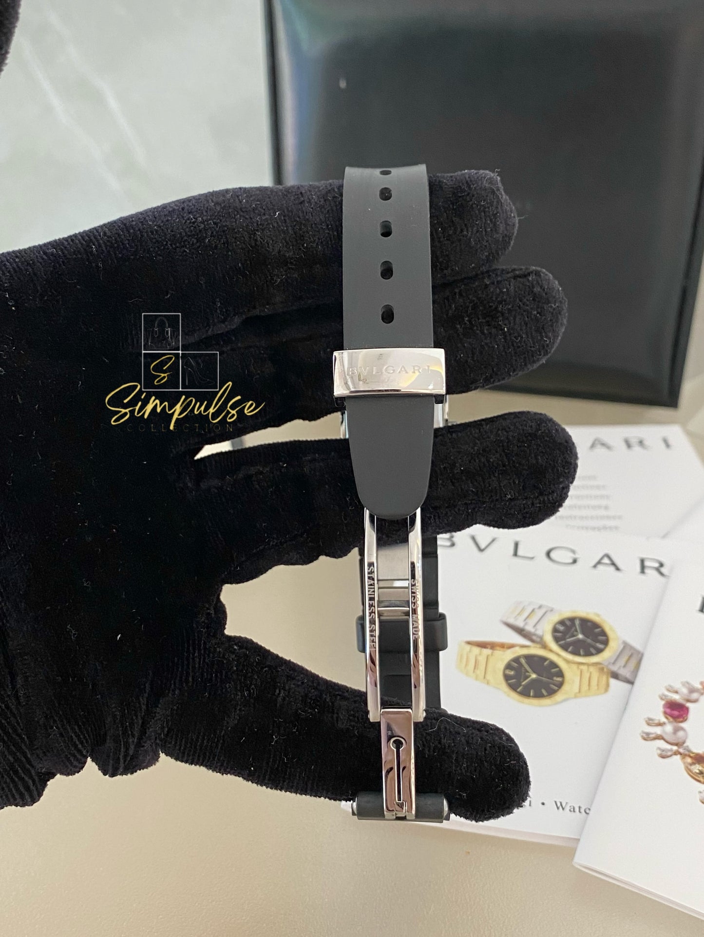 Bvlgari Rettangolo Black Dial