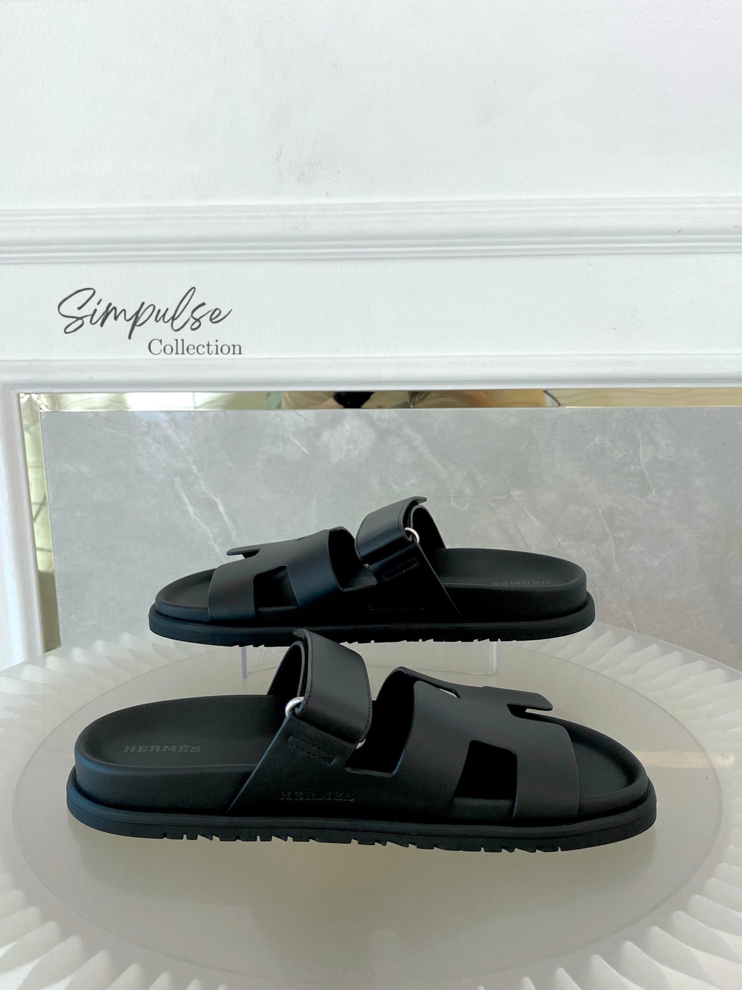HERMES BLACK SANDAL