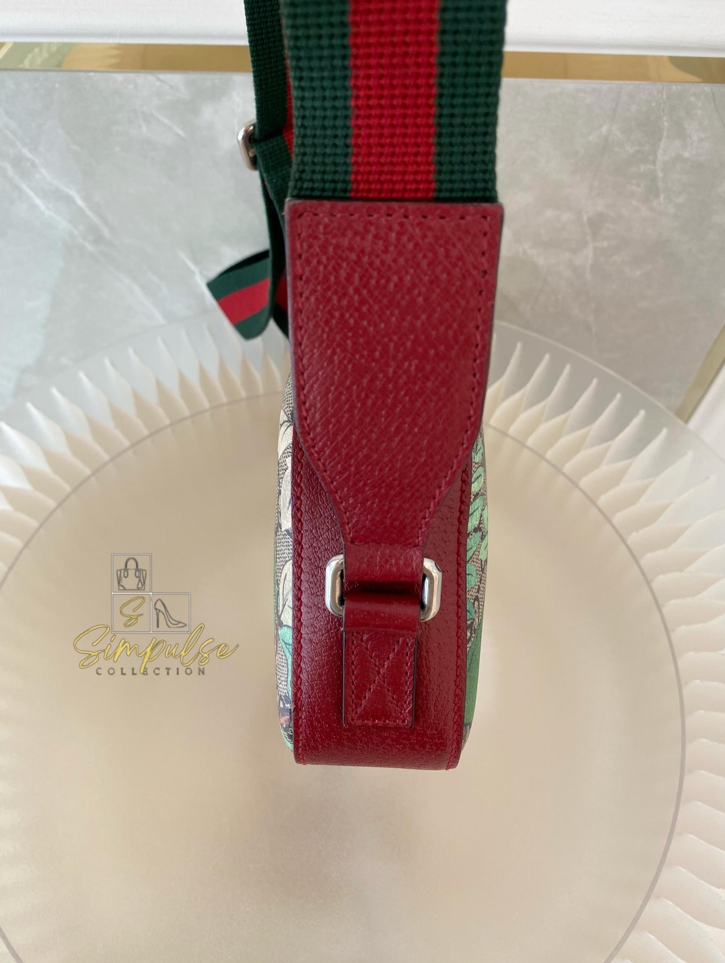 Gucci GG Supreme Monogram Tian Web Small Camera Bag