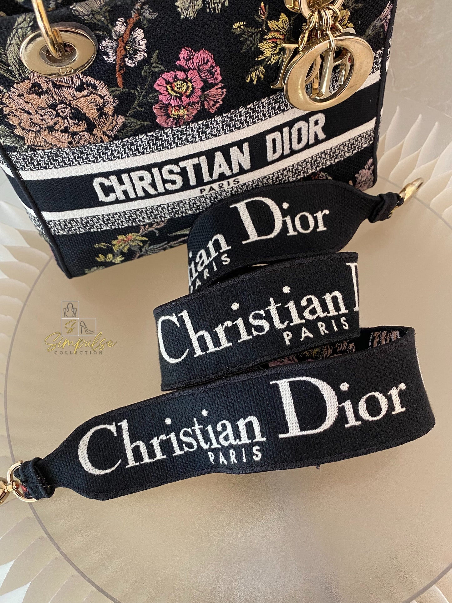 DIOR D-LITE OBLIQUE MEDIUM BLACK