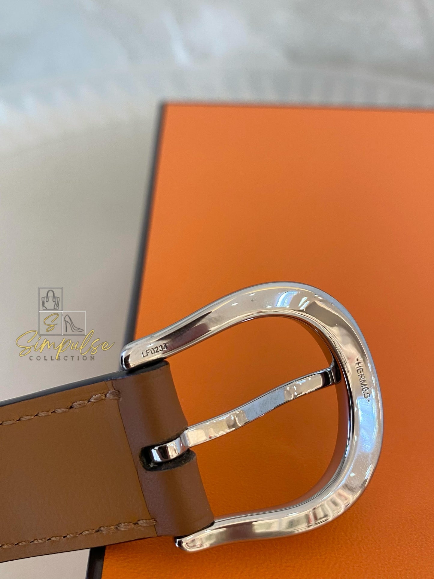 Hermes Gold Tan Belt