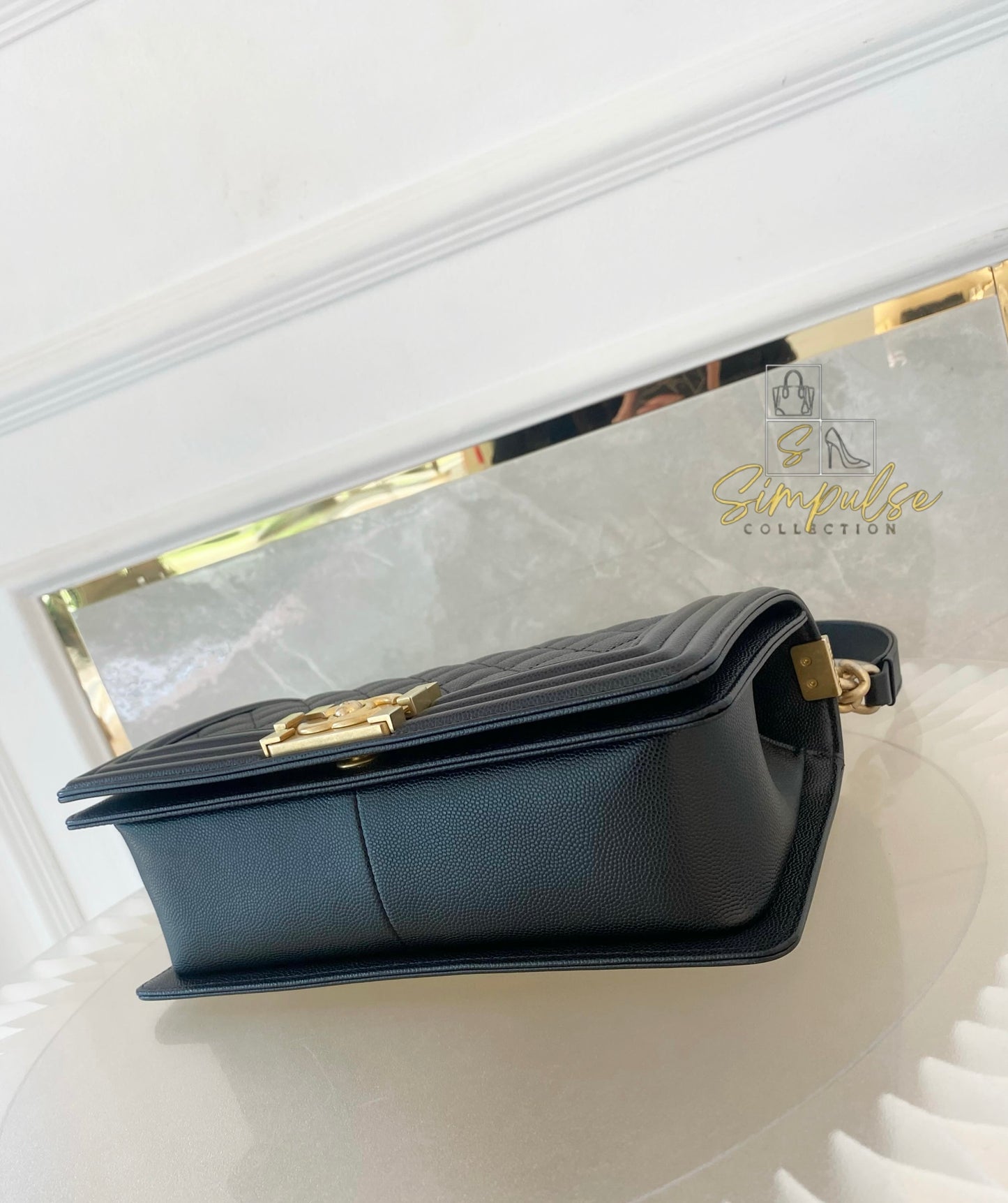 Chanel Leboy Old Medium Caviar Black GHW