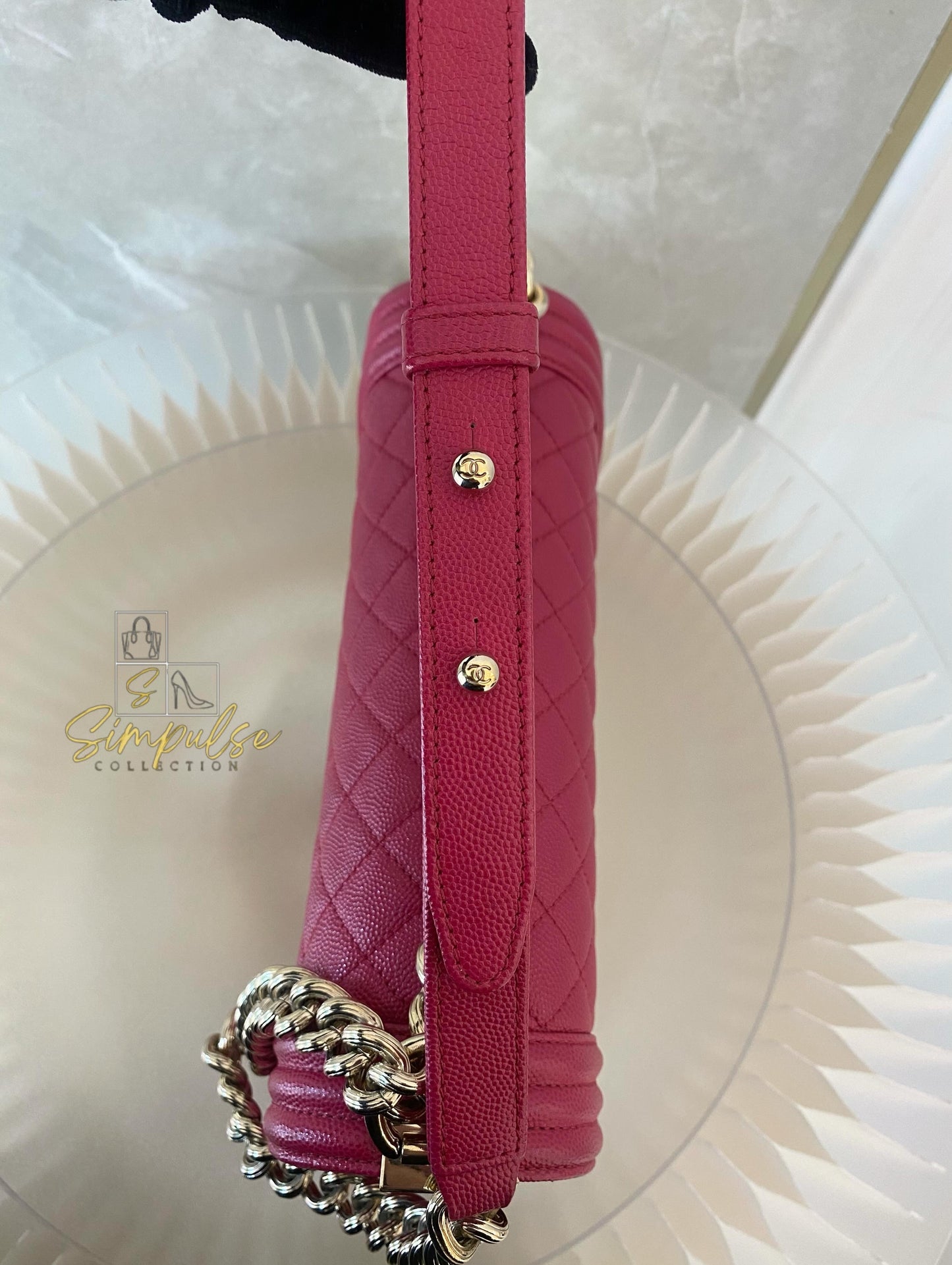 Chanel Leboy Caviar Pink Old Medium GHW