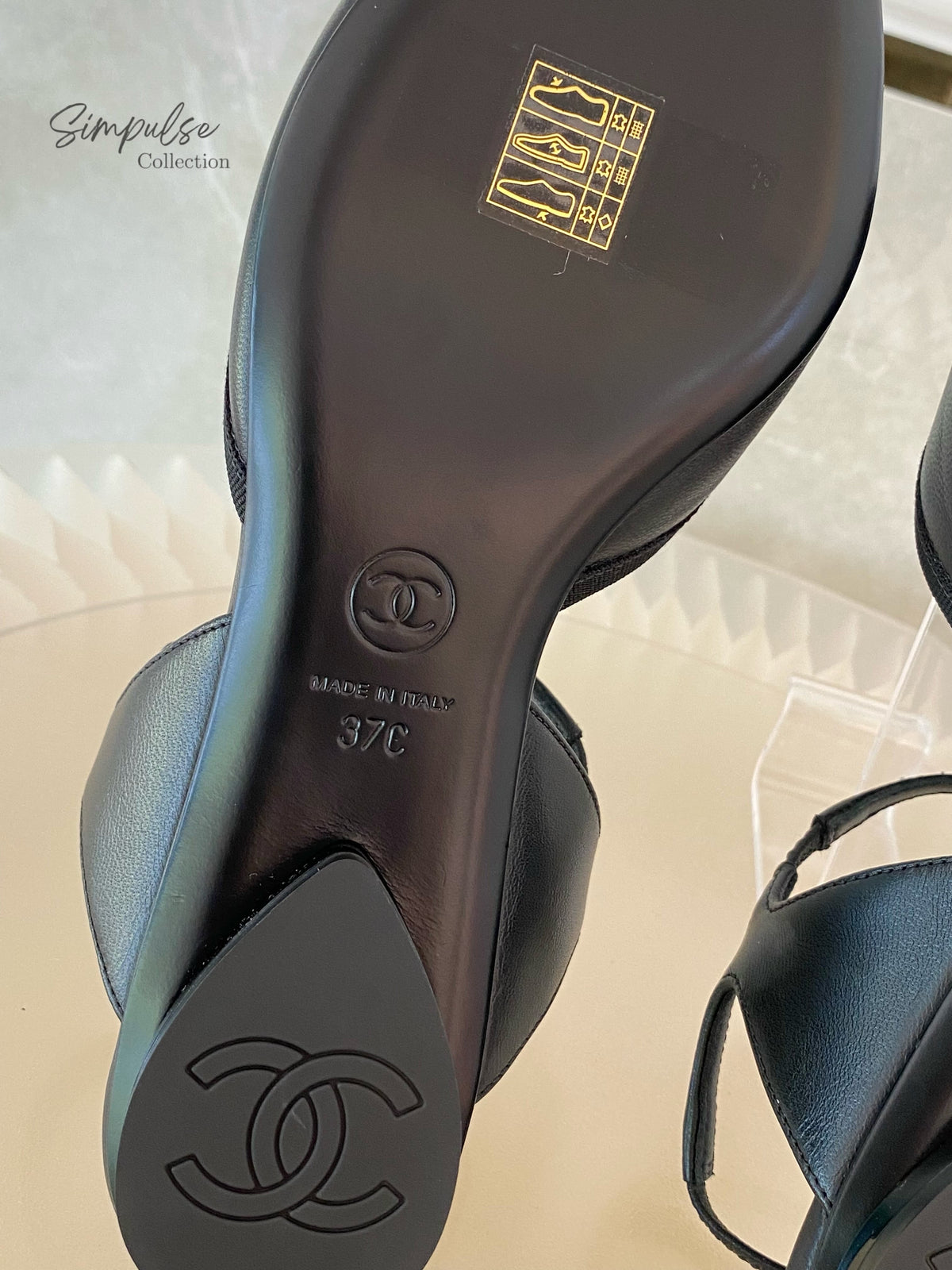 CHANEL Cap-Toe Leather Slingback Pumps Black/White